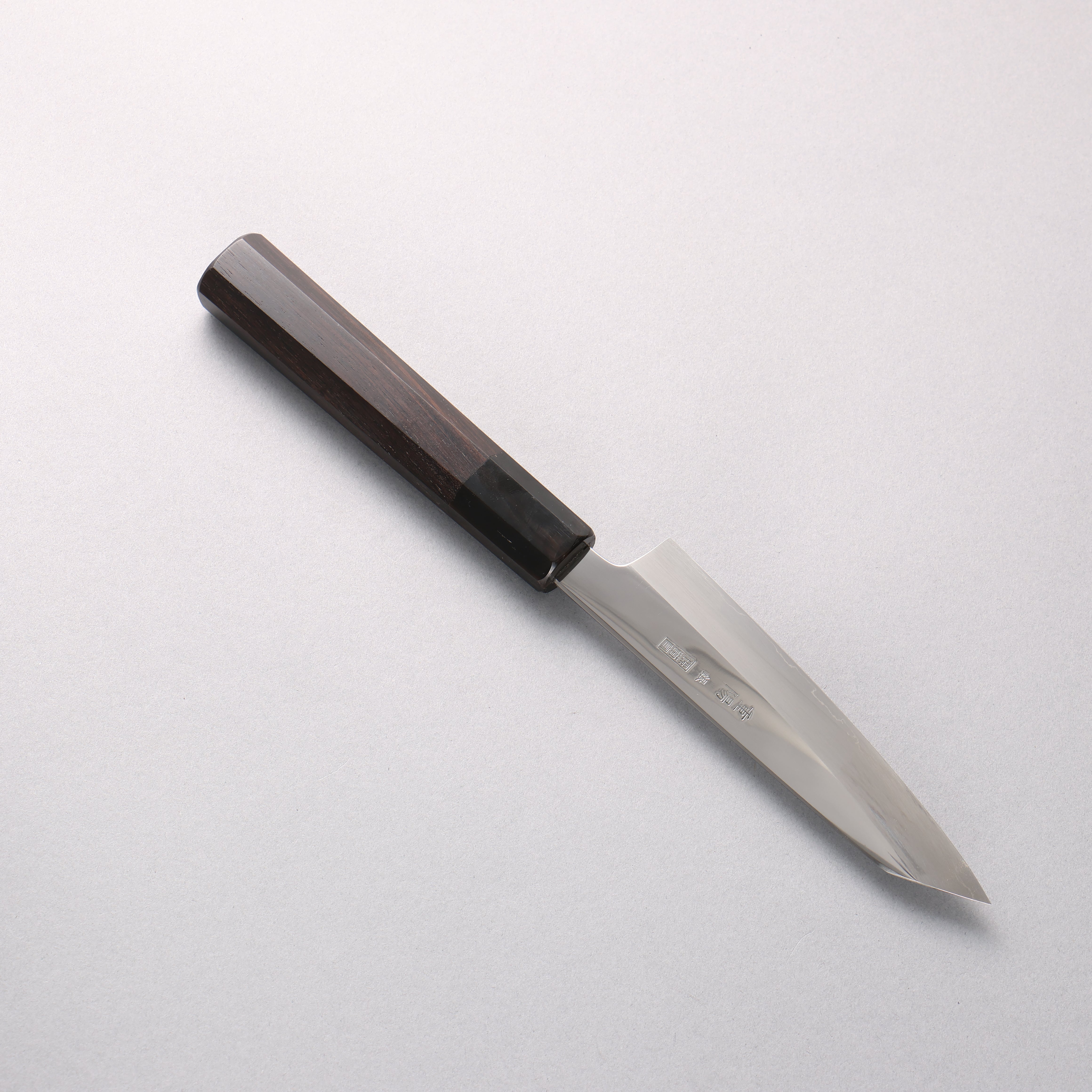 Choyo Silver Steel No.3 Mirrored Finish Petty-Utility 135mm Ebony Wood (ferrule: Black Water Buffalo Horn) Handle - Japanny - Best Japanese Knife