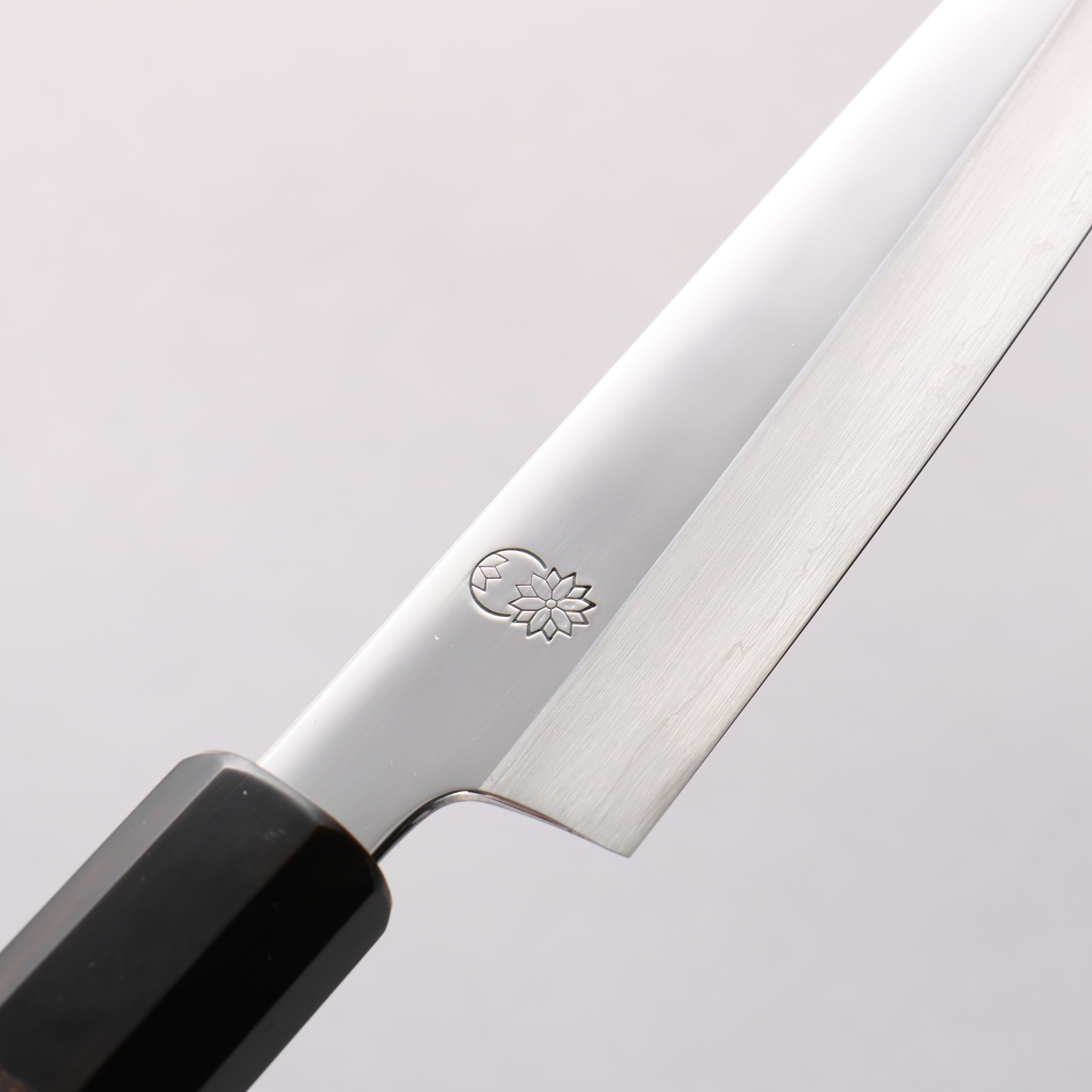 Choyo Silver Steel No.3 Mirrored Finish Petty-Utility 135mm Ebony Wood (ferrule: Black Water Buffalo Horn) Handle - Japanny - Best Japanese Knife