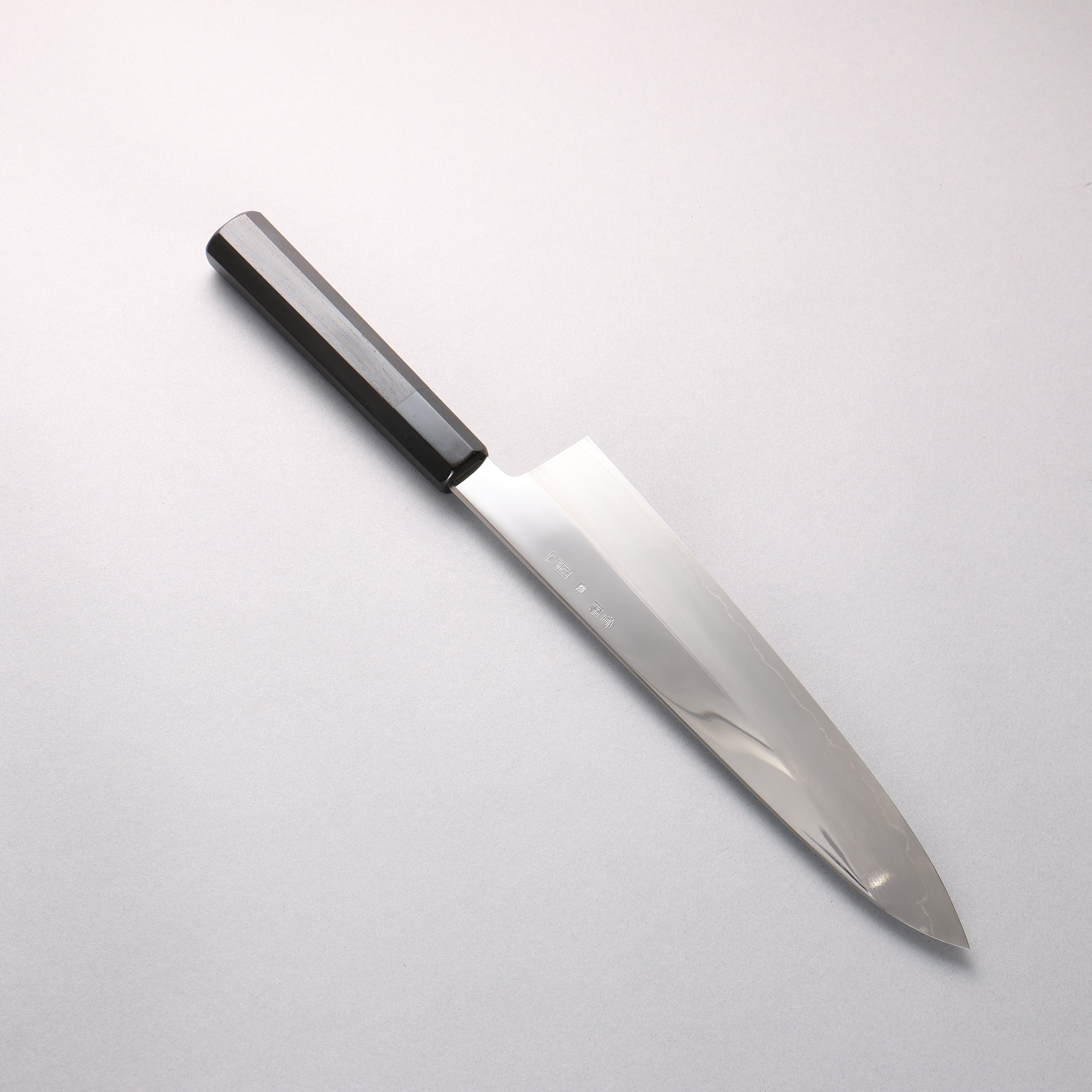 Choyo Silver Steel No.3 Mirrored Finish Gyuto 240mm Ebony Wood (ferrule: Black Water Buffalo Horn) Handle - Japanny - Best Japanese Knife