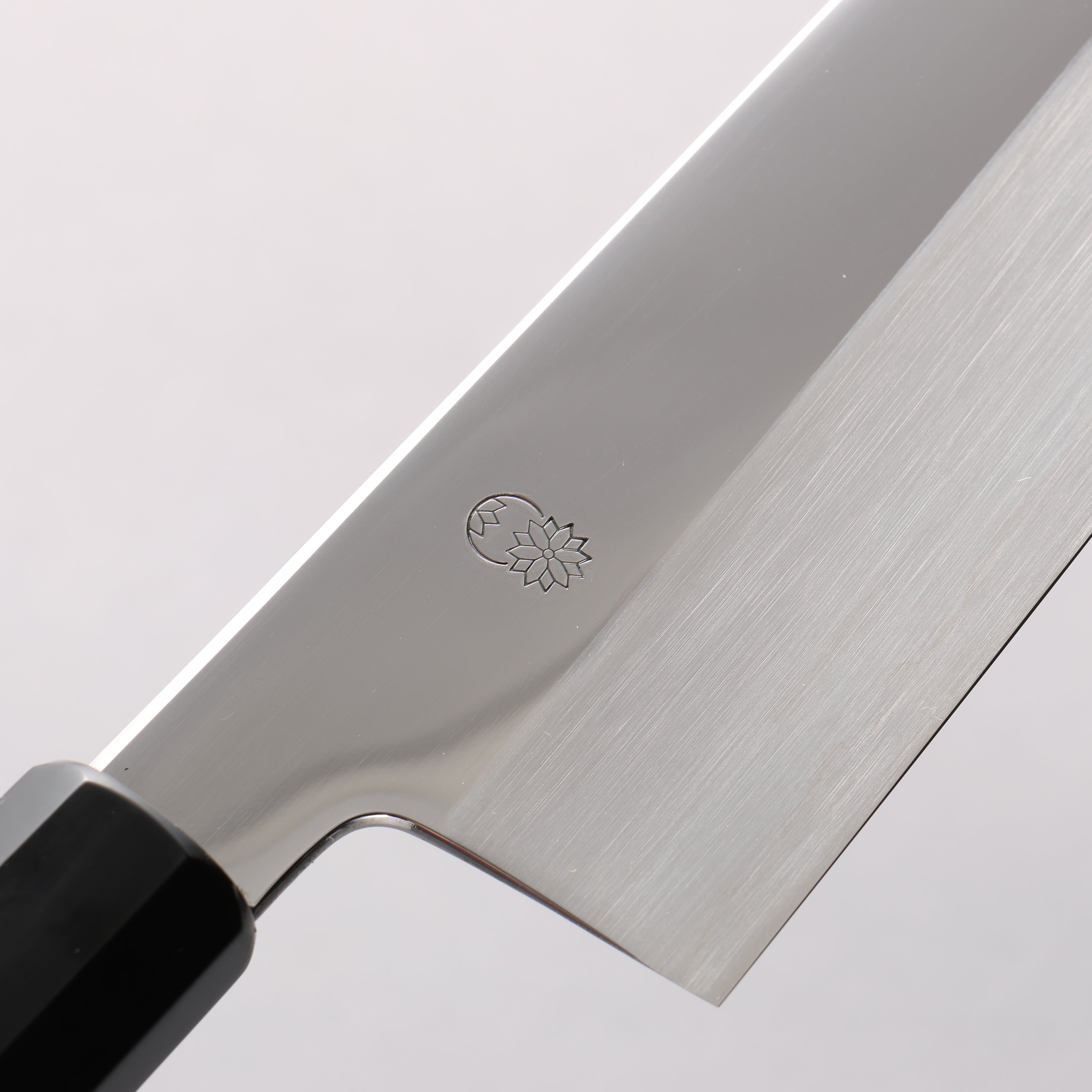 Choyo Silver Steel No.3 Mirrored Finish Gyuto 240mm Ebony Wood (ferrule: Black Water Buffalo Horn) Handle - Japanny - Best Japanese Knife