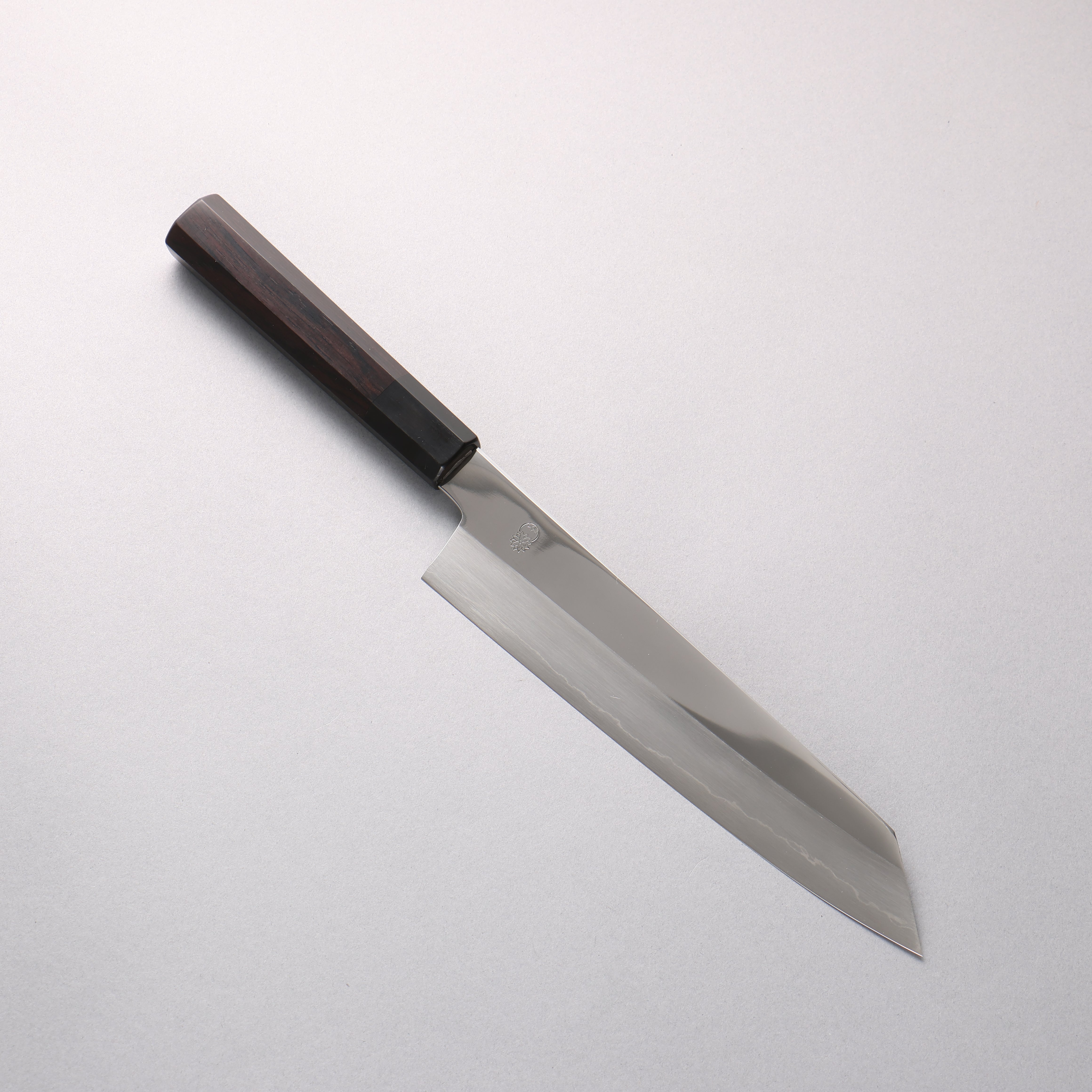Choyo Silver Steel No.3 Mirrored Finish Kiritsuke Gyuto 210mm Ebony Wood (ferrule: Black Water Buffalo Horn) Handle