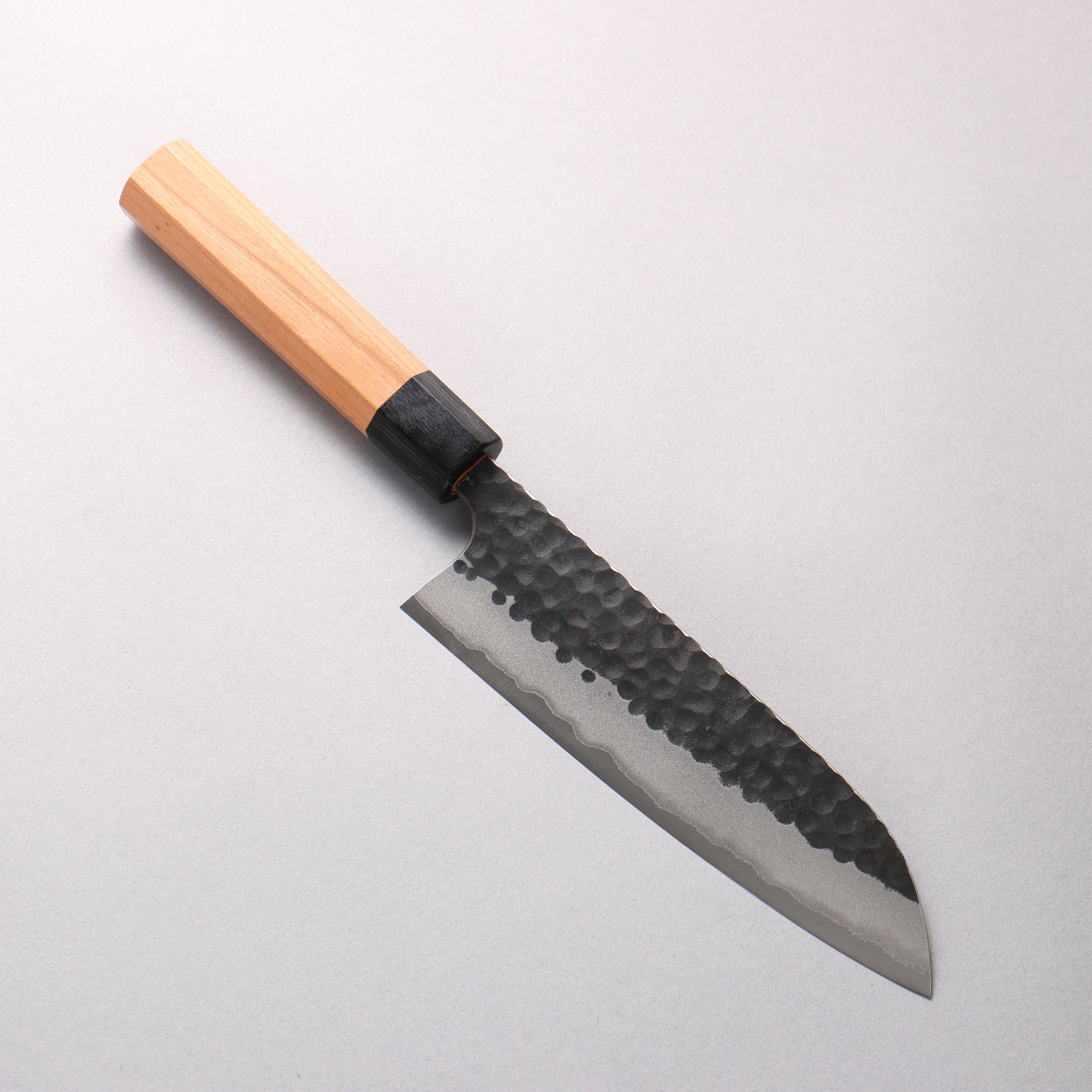 Masakage Koishi Blue Super Black Finished Santoku  165mm American Cherry Handle