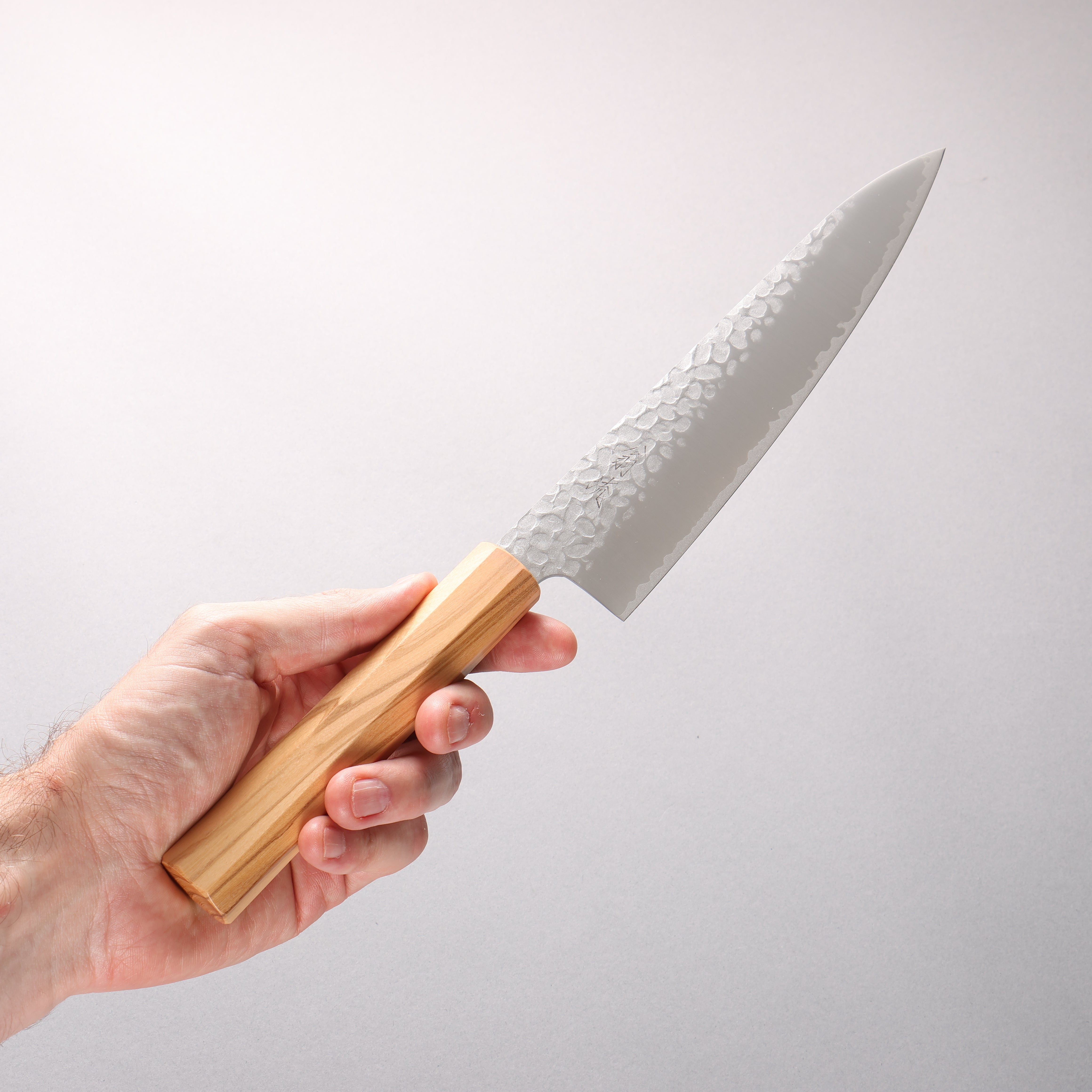 Oul VG10 Hammered Gyuto 200mm Olive tree Handle - Japanny - Best Japanese Knife