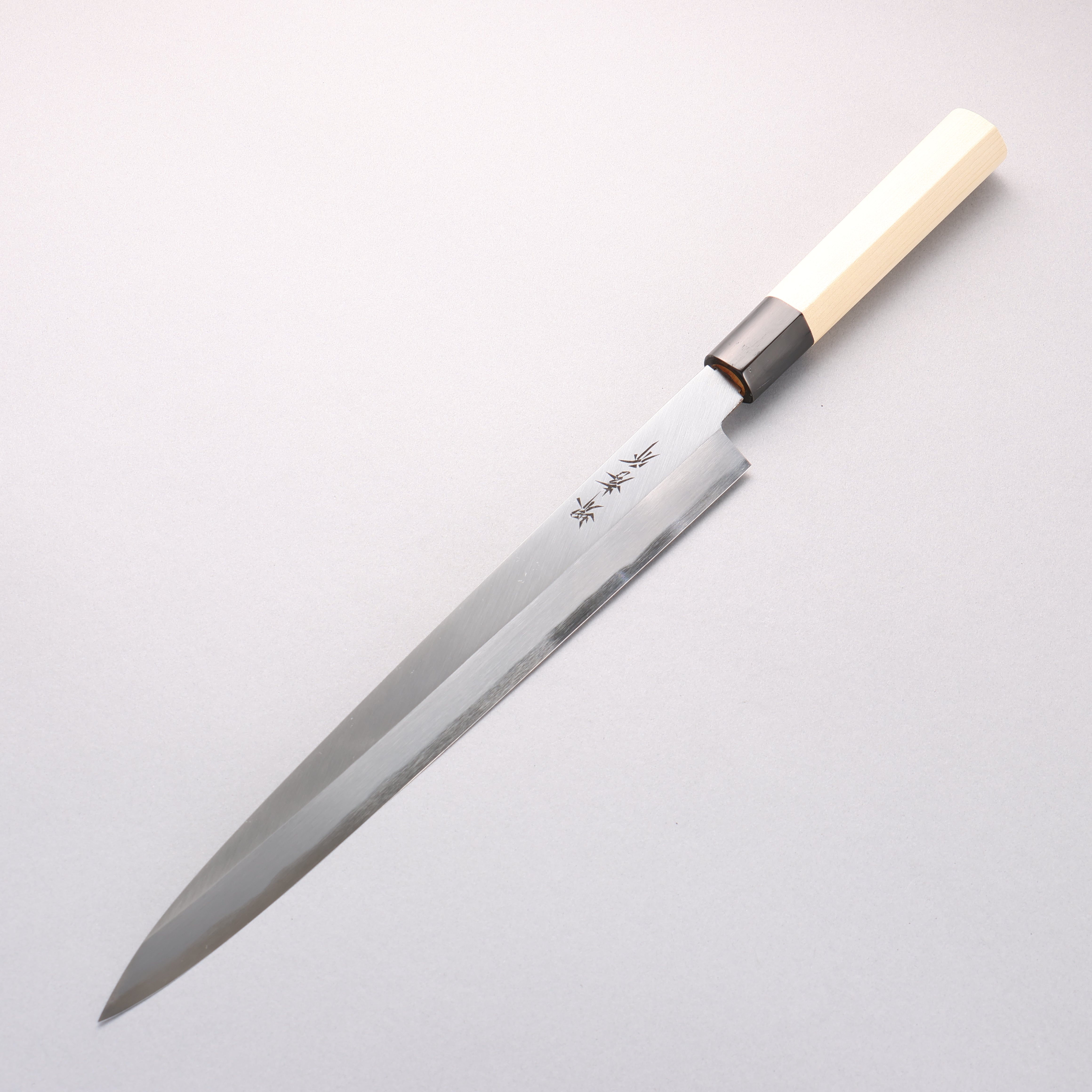 Sakai Takayuki [Left Handed] Kasumitogi White Steel Yanagiba Magnolia Handle - Japanny - Best Japanese Knife