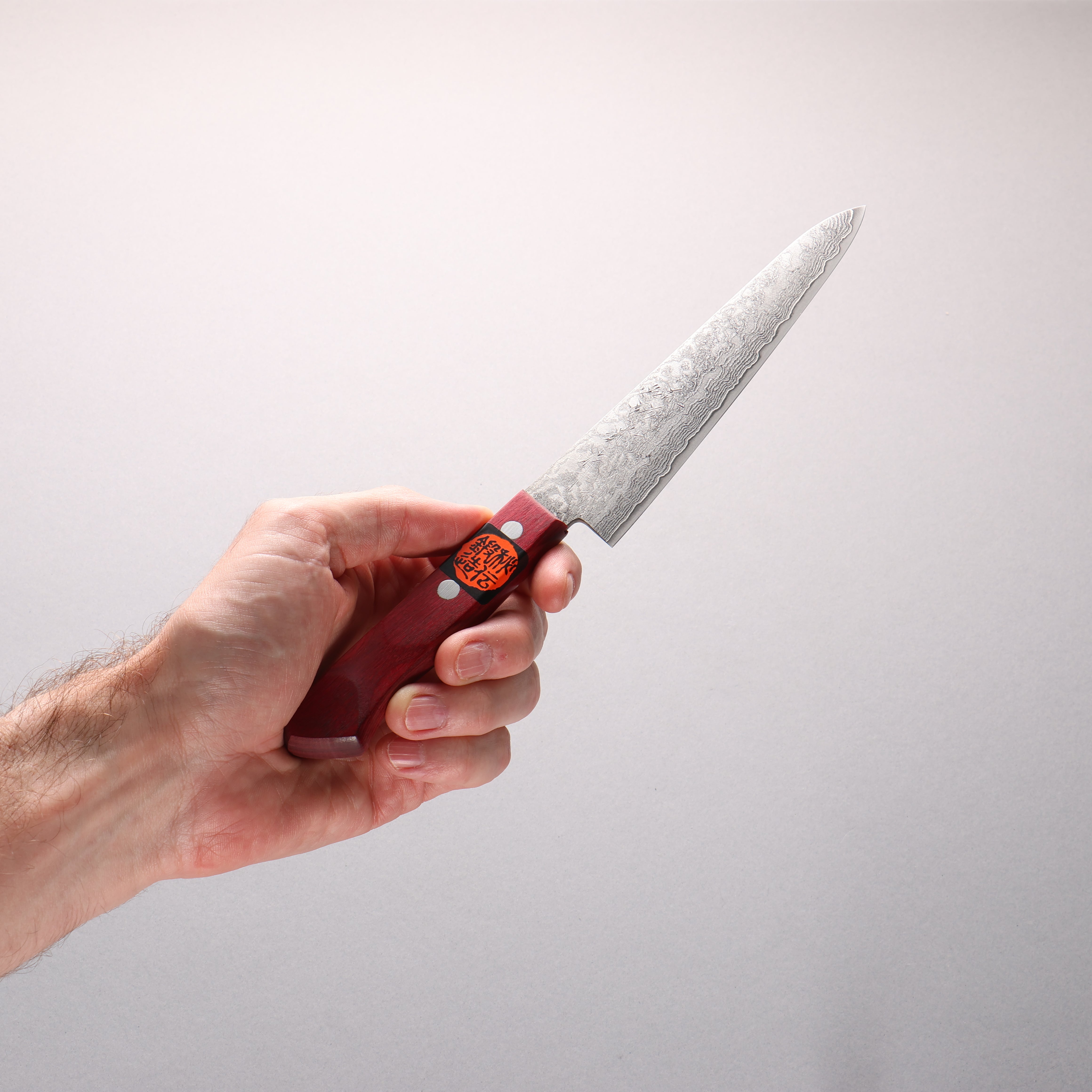 Shigeki Tanaka Nagisa VG10 Damascus Petty-Utility 150mm Red Pakka wood Handle