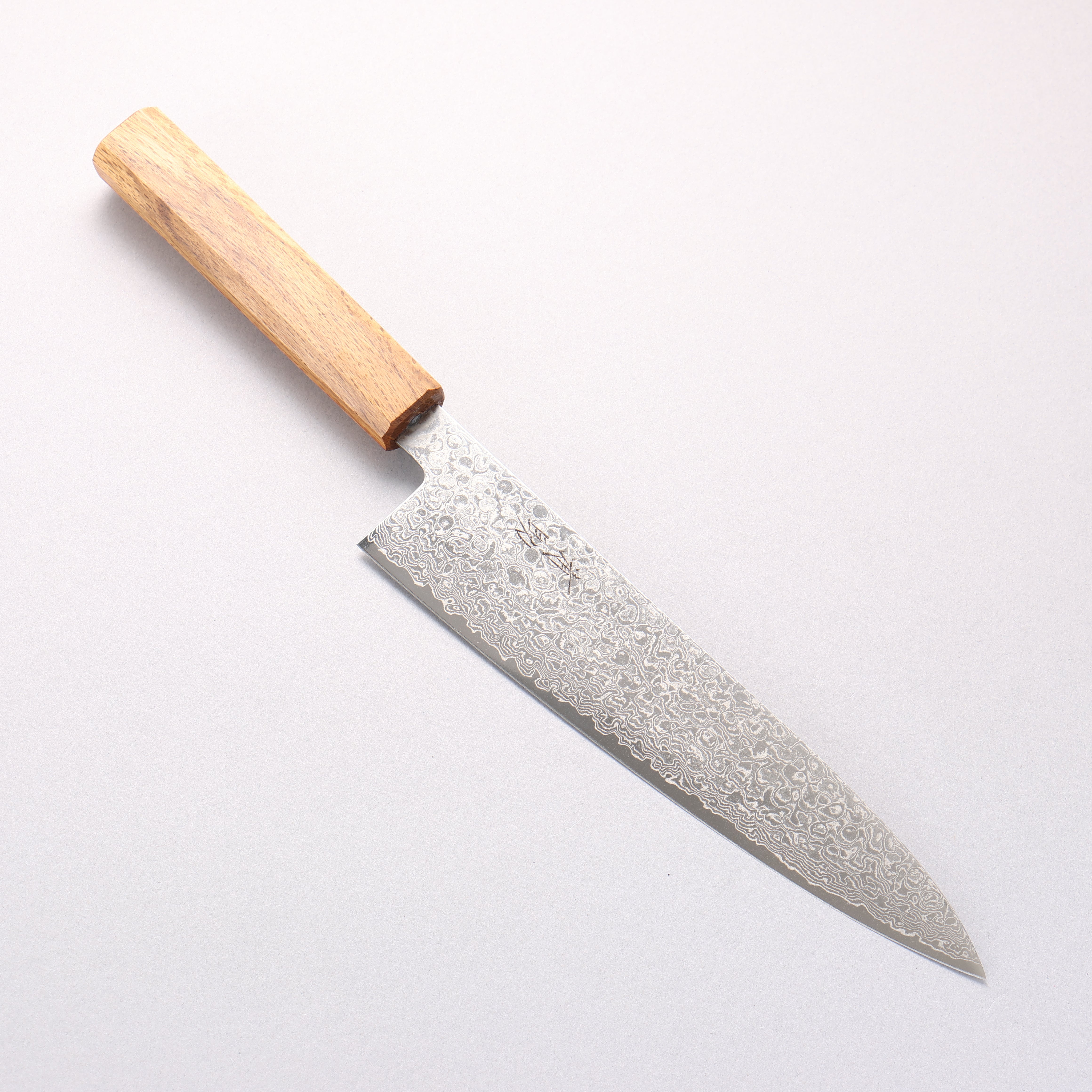 Seisuke ZA-18 Mirrored Finish Damascus Gyuto 210mm Oak Handle - Japanny - Best Japanese Knife