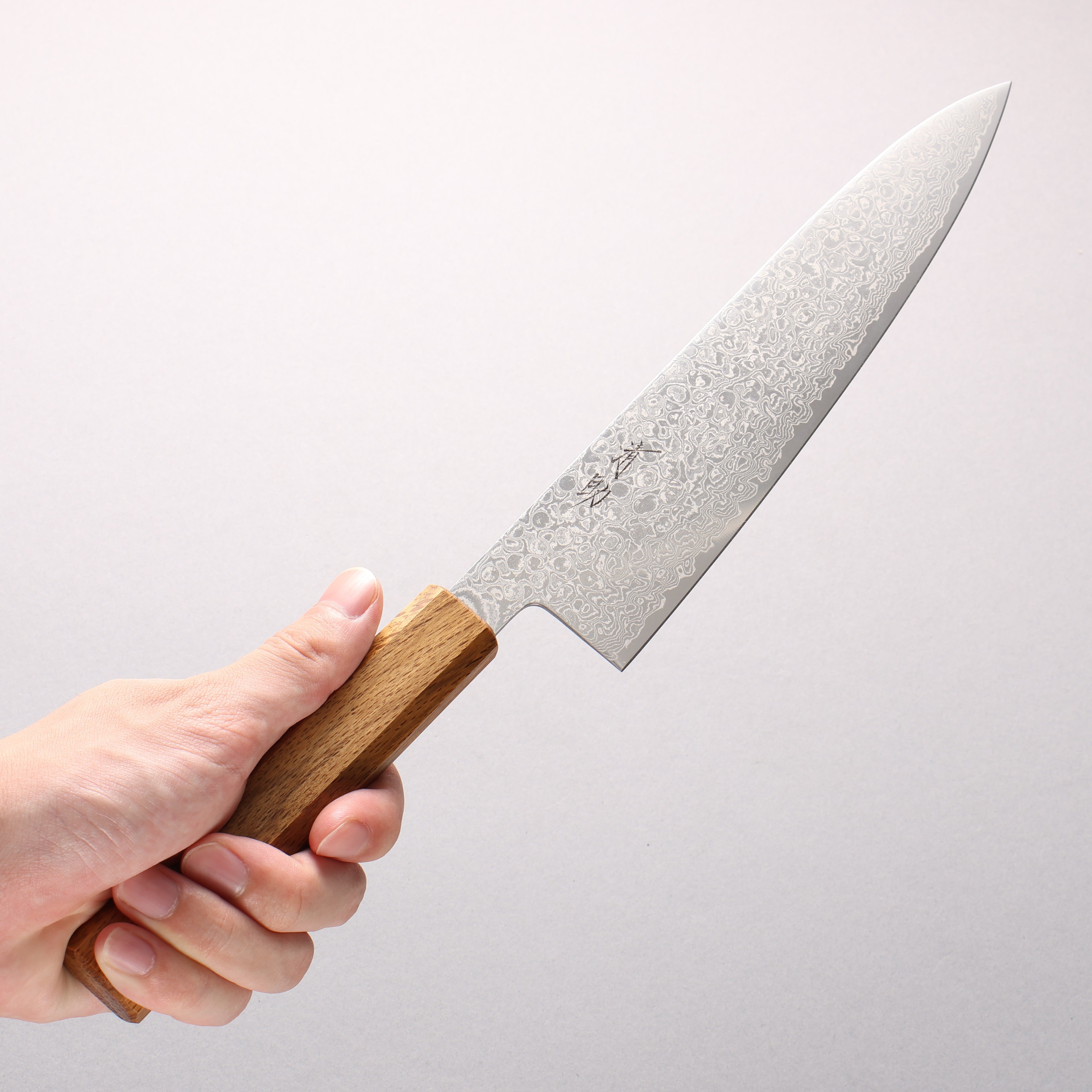 Seisuke ZA-18 Mirrored Finish Damascus Gyuto 210mm Oak Handle - Japanny - Best Japanese Knife