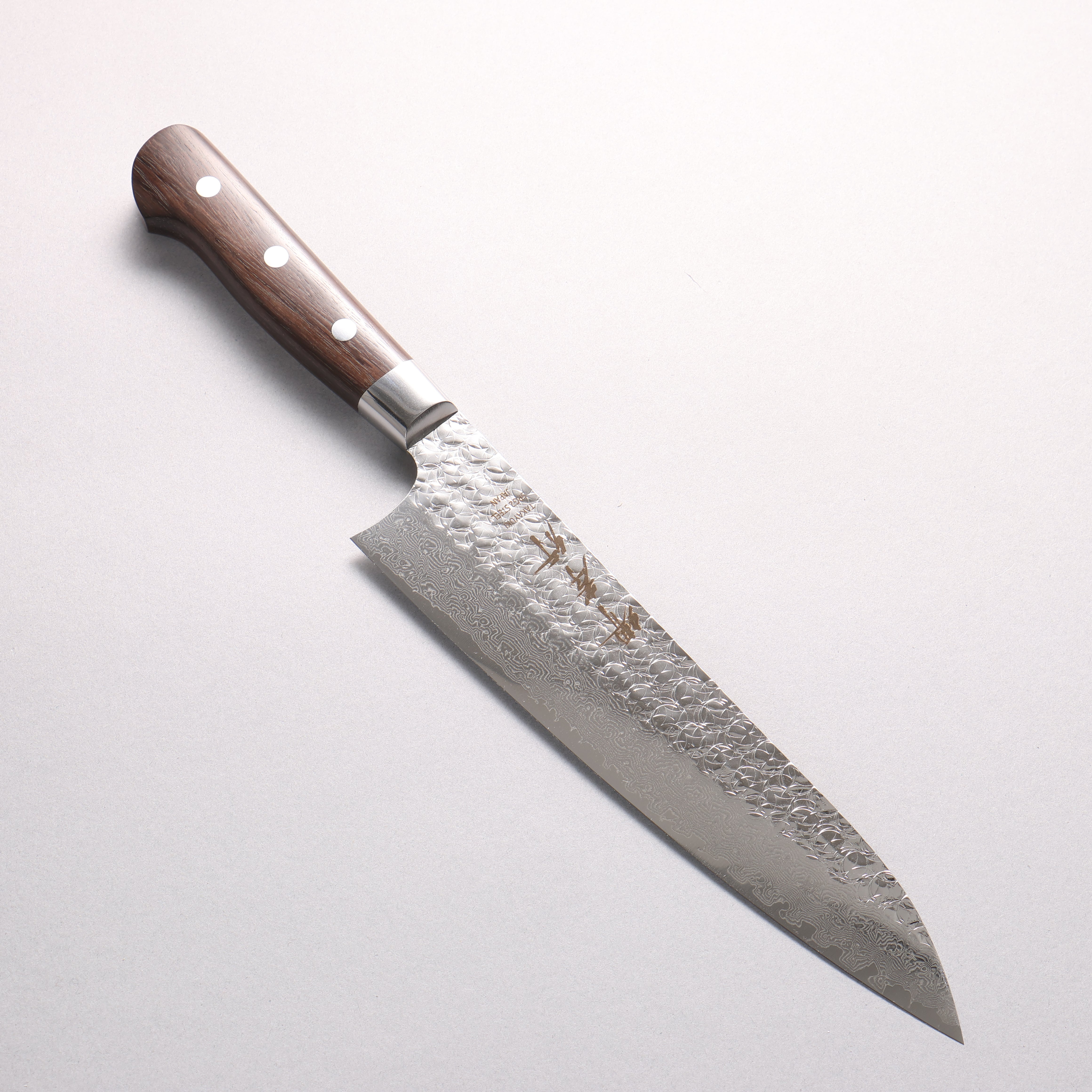 Sakai Takayuki SG2 Hammered Damascus Migaki Finished Gyuto 210mm Rosewood Handle - Japanny - Best Japanese Knife