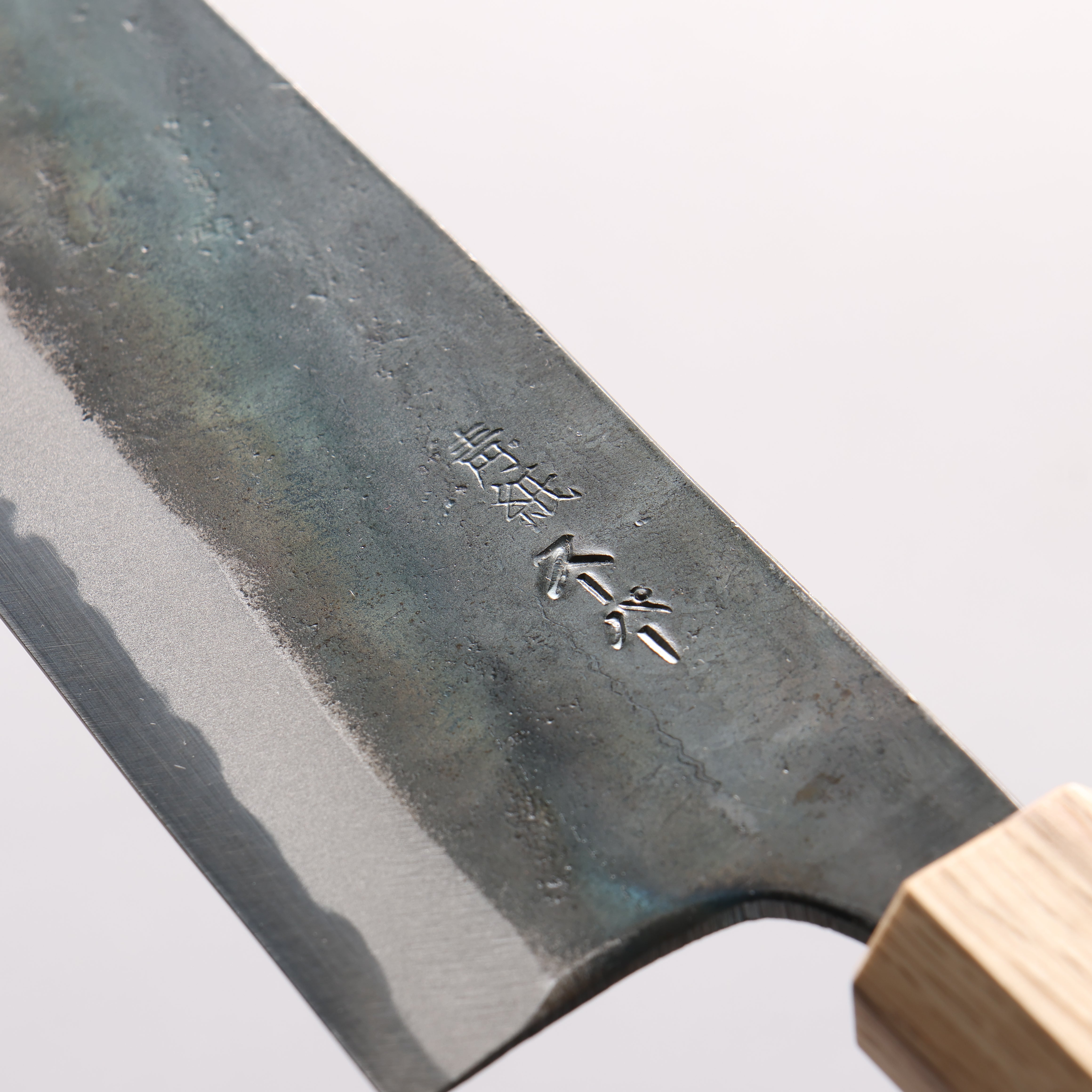 Seisuke Blue Super Black Finished Kiritsuke Gyuto 210mm Rosewood (ferrule: Oak) Handle - Japanny - Best Japanese Knife