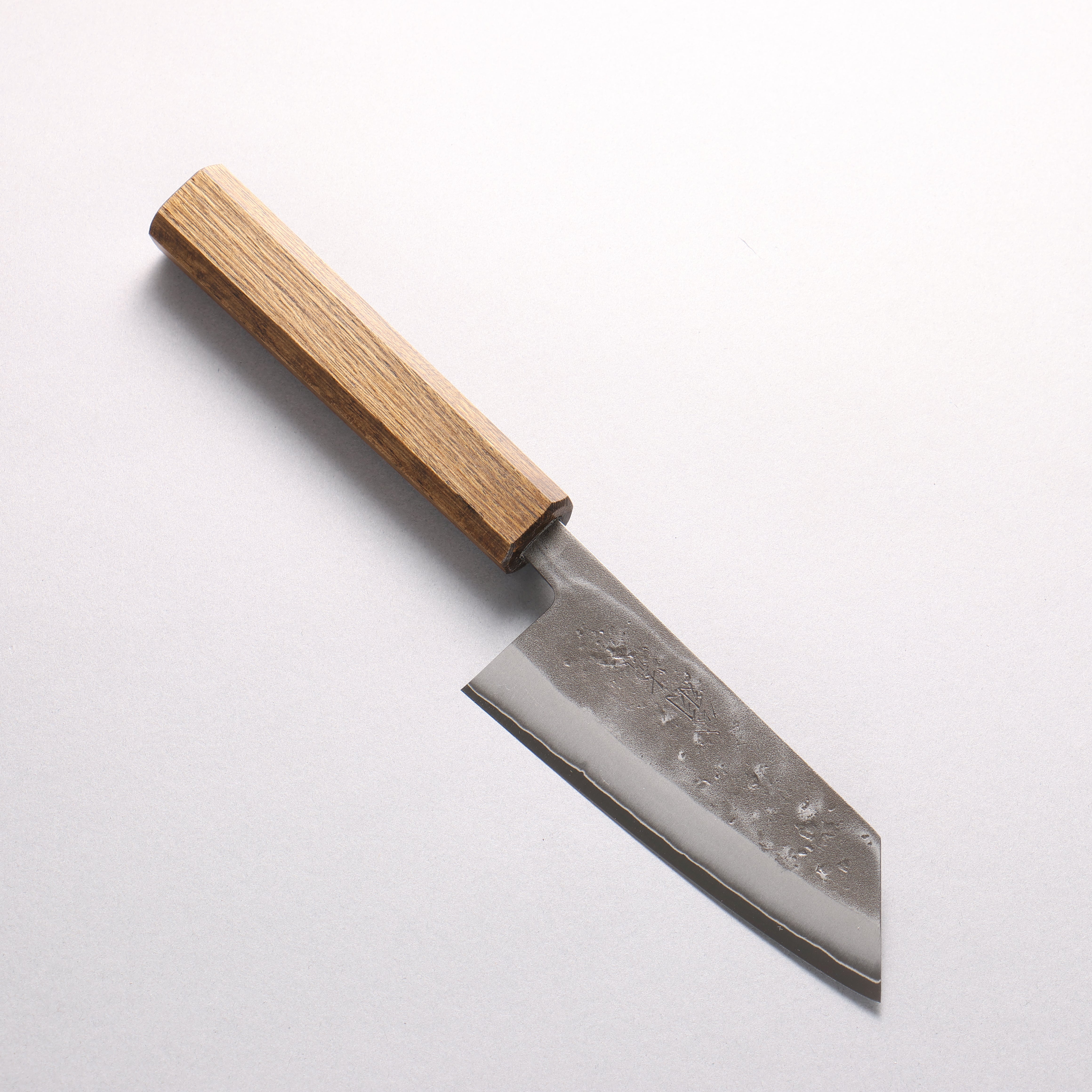 Oul SLD Nashiji Small Bunka 125mm Oak (Enkoku / Smoky black) Handle - Japanny - Best Japanese Knife