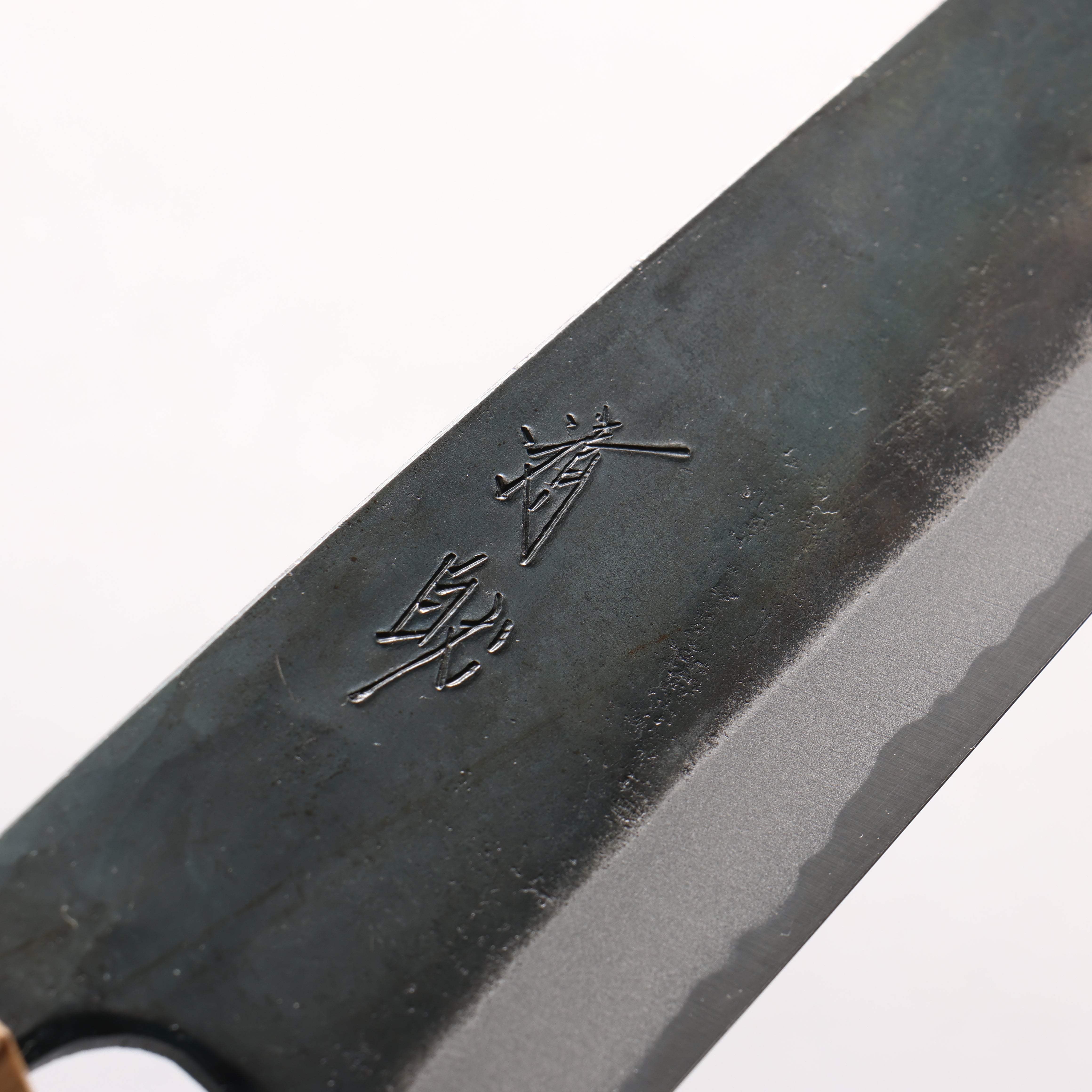 Seisuke Blue Steel No.1 Black Finished Kiritsuke Gyuto 240mm Rosewood (ferrule: Oak) Handle - Japanny - Best Japanese Knife