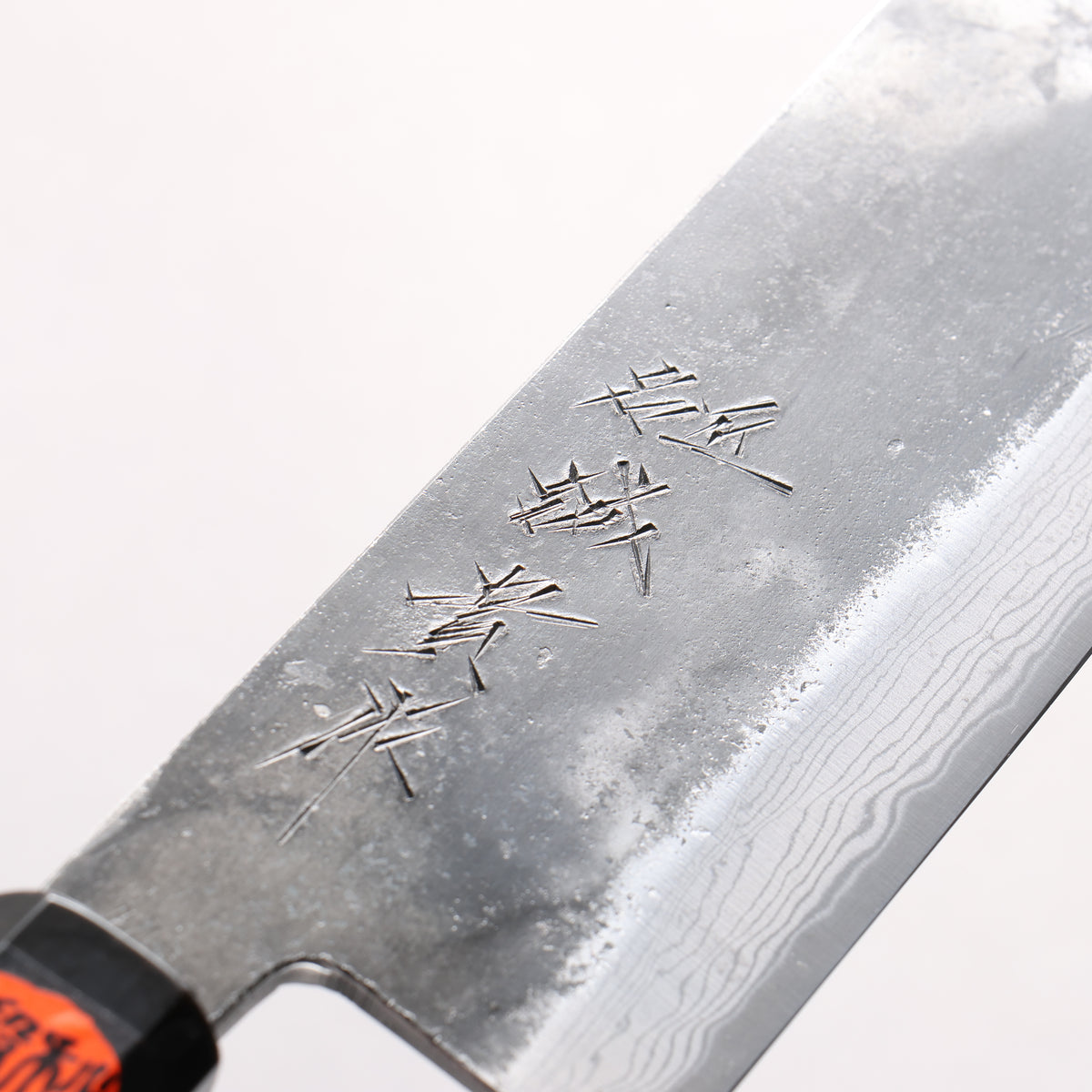Shigeki Tanaka TEKKA Blue Steel No.2 Kurouchi Damascus Nakiri 165mm Walnut Handle - Japanny - Best Japanese Knife