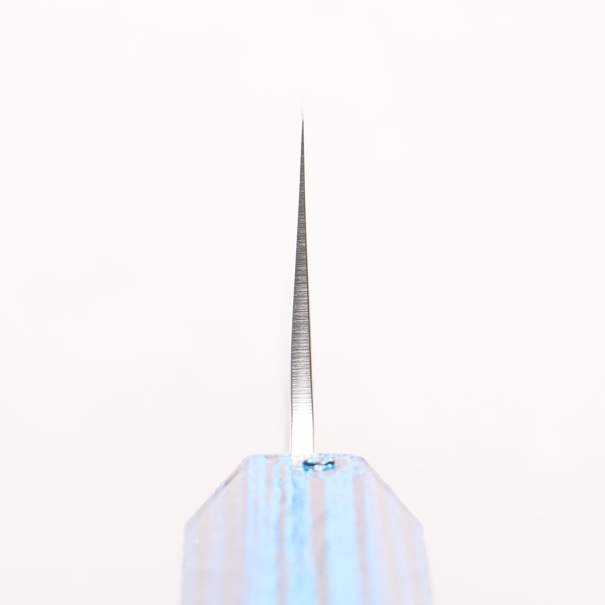 Sakai Takayuki Saikou VG10 Nashiji Kengata Santoku 160mm Brilliant Blue Lacquer Color Handle - Japanny - Best Japanese Knife