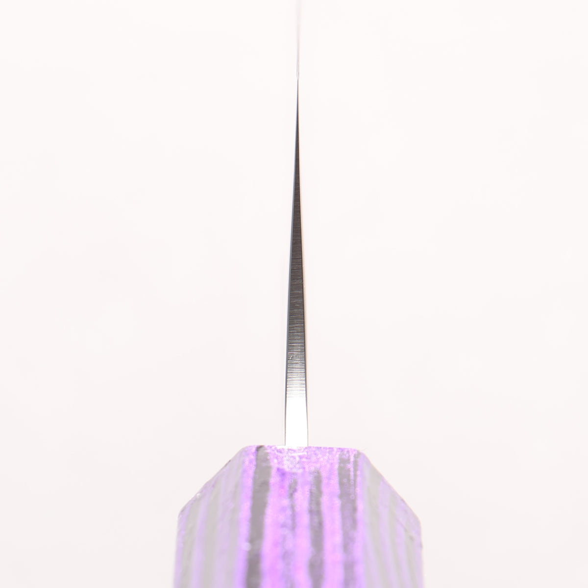 Sakai Takayuki Saikou VG10 Nashiji Kengata Gyuto 190mm Brilliant Purple Lacquer Color Handle - Japanny - Best Japanese Knife