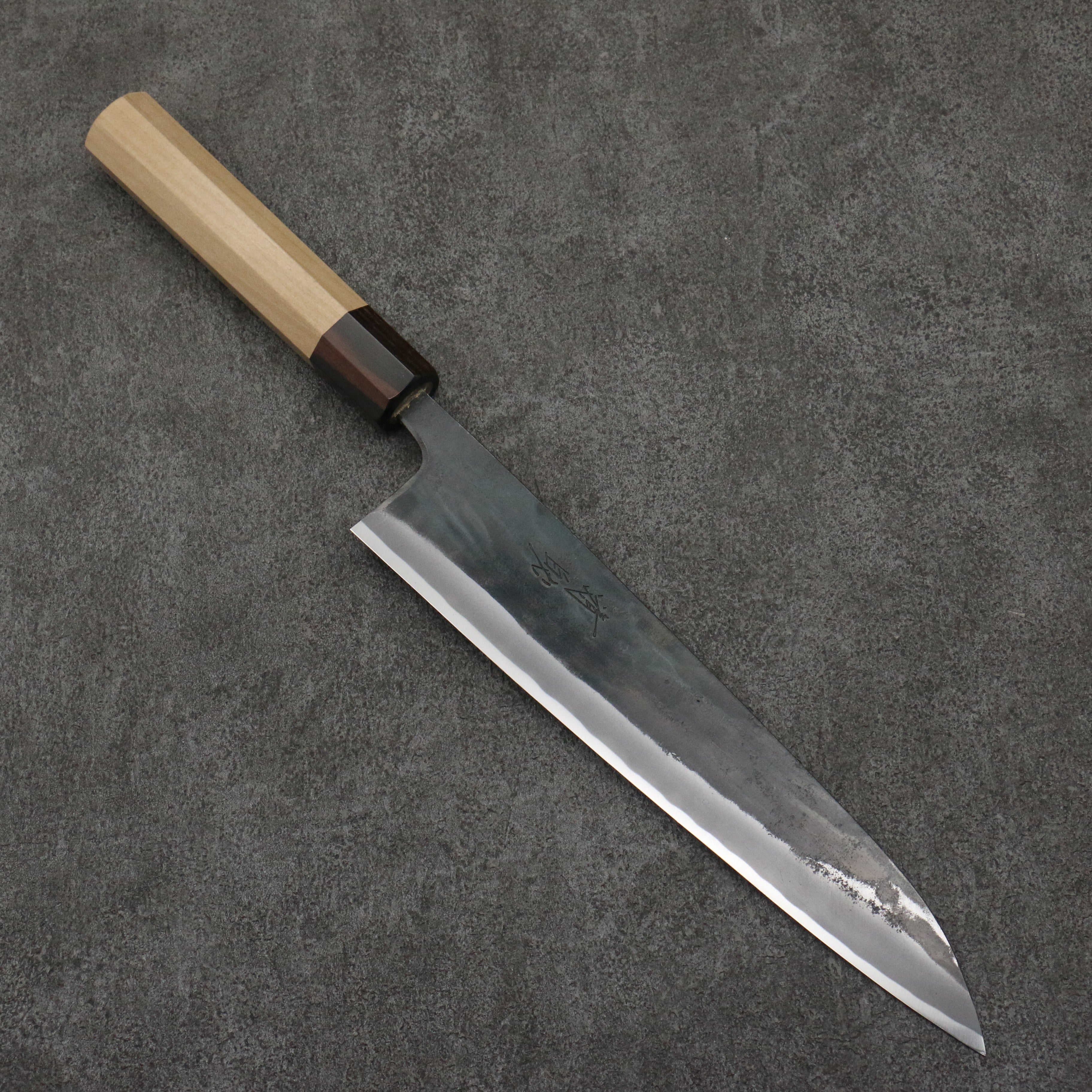 Seisuke Blue Super Black Finished Gyuto  240mm Magnolia (Ferrule: Ebony) Handle - Japanny - Best Japanese Knife