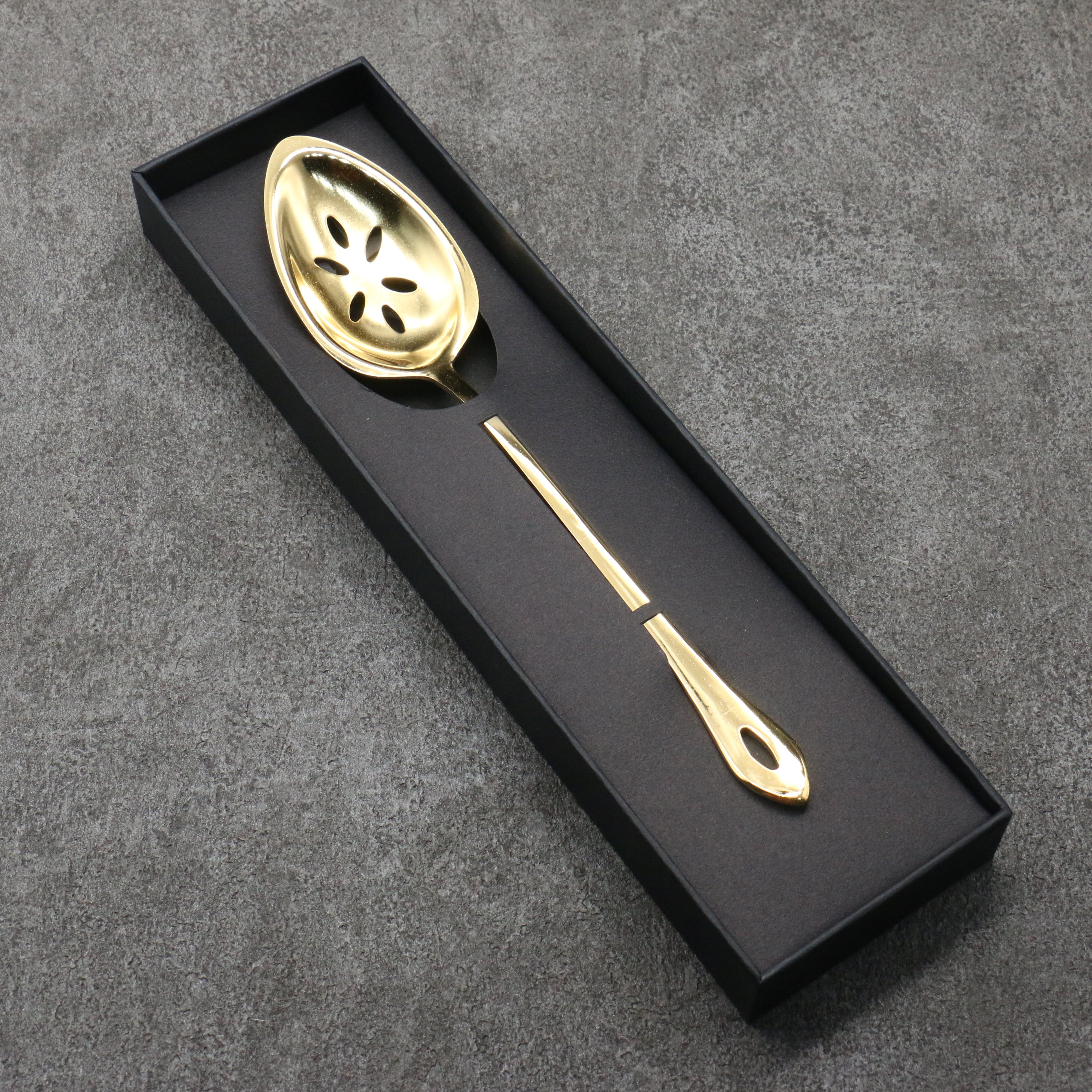 Gestura Gold metal Strainer spoon  235mm - Japanny - Best Japanese Knife