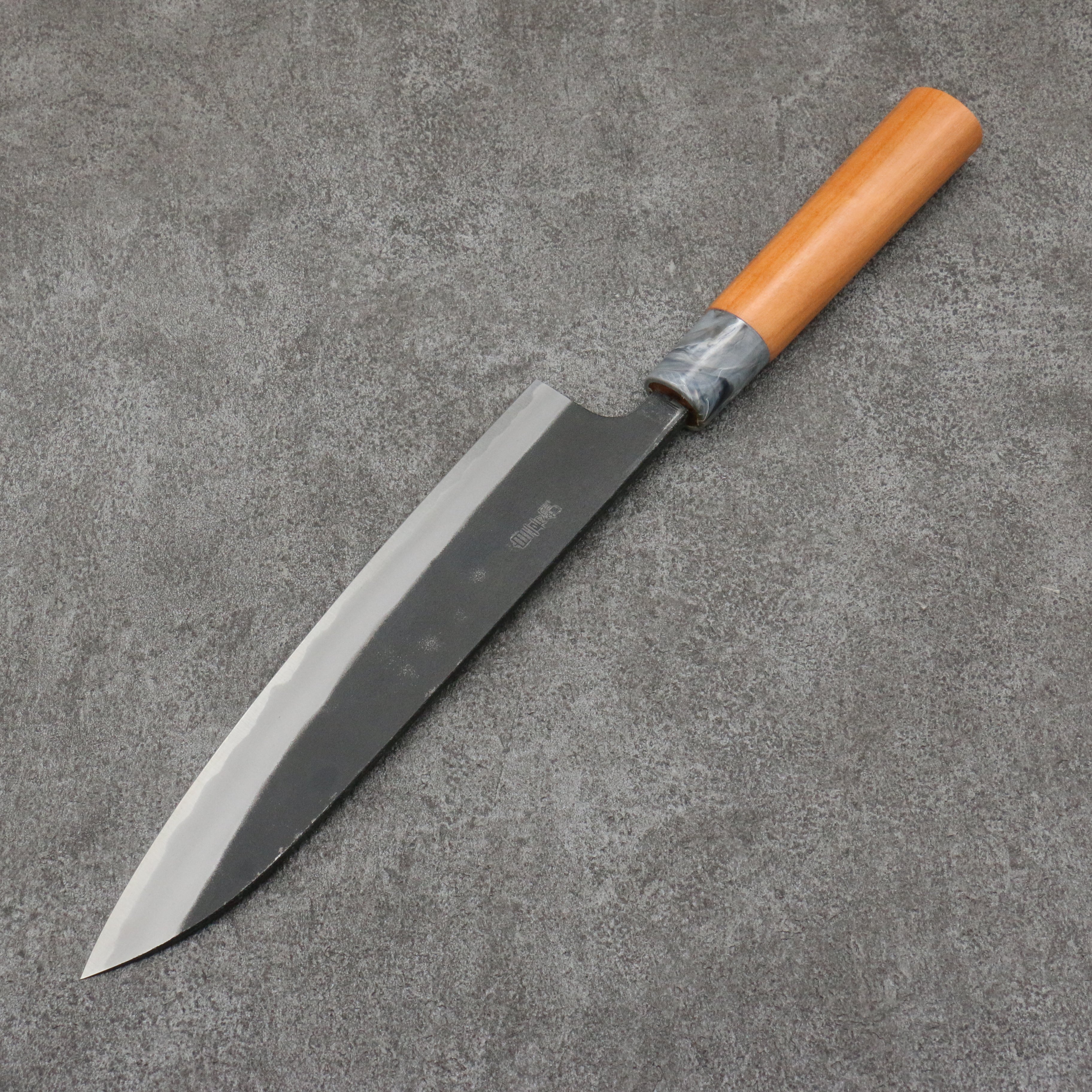Nao Yamamoto White Steel No.2 Kurouchi Gyuto  210mm Cherry Tree Handle - Japanny - Best Japanese Knife