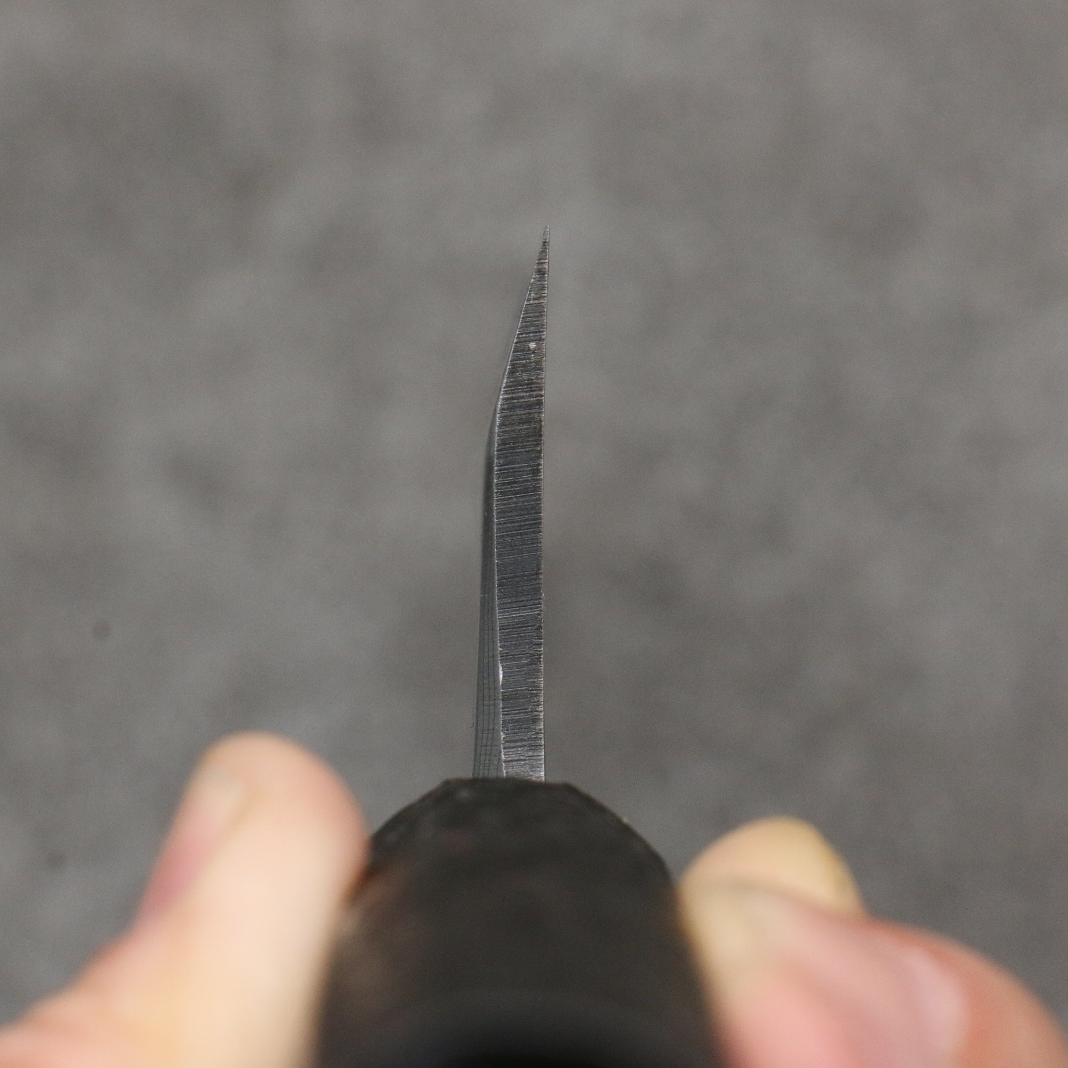 Hideo Kitaoka White Steel No.2 Damascus Mioroshi Deba 240mm Black Washi Wrapped Handle - Japanny - Best Japanese Knife