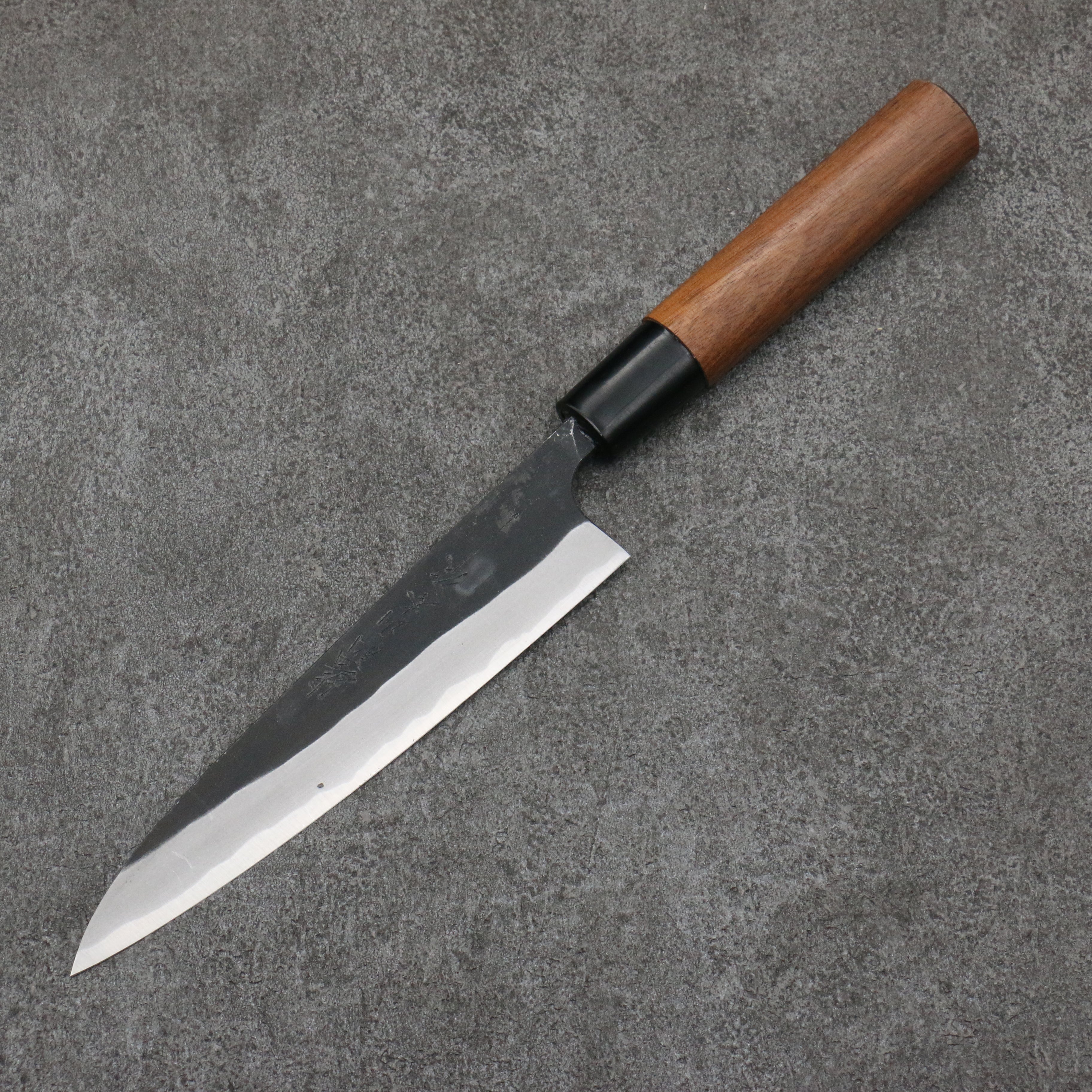 Nao Yamamoto Blue Steel Kurouchi Petty-Utility  150mm Walnut Handle - Japanny - Best Japanese Knife