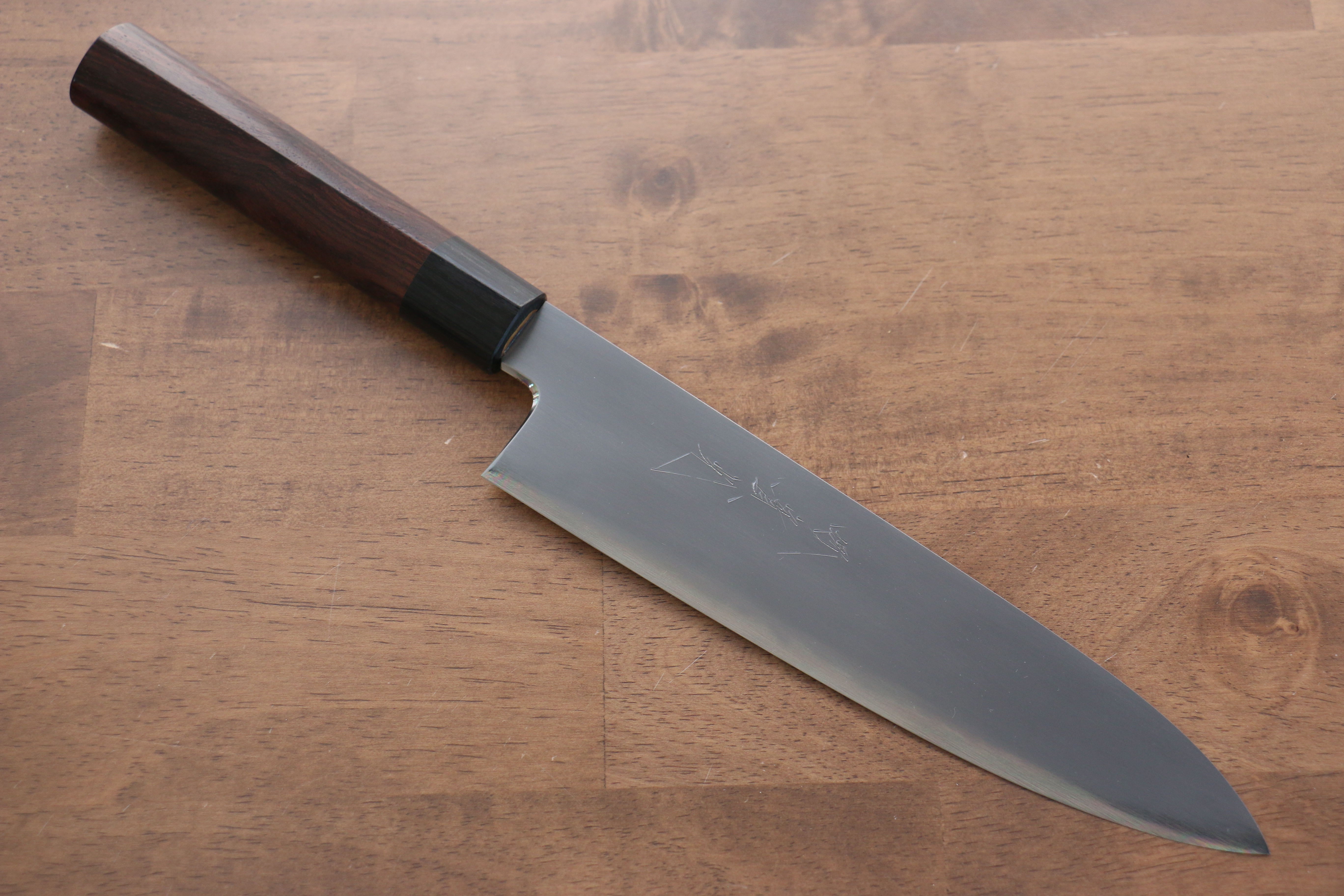 Jikko White Steel No.2 Gyuto  210mm Shitan Handle - Japanny - Best Japanese Knife