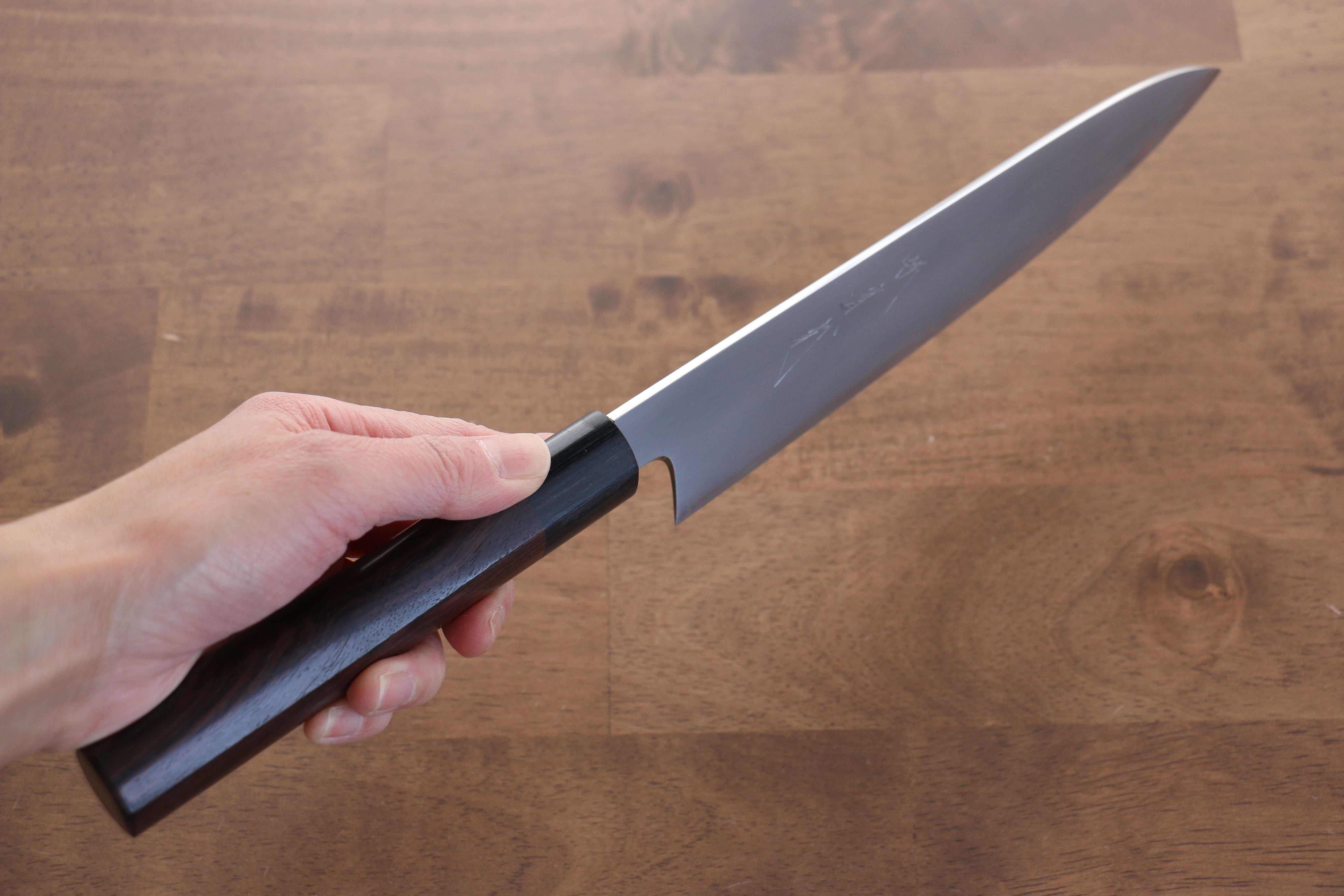 Jikko White Steel No.2 Gyuto  210mm Shitan Handle - Japanny - Best Japanese Knife