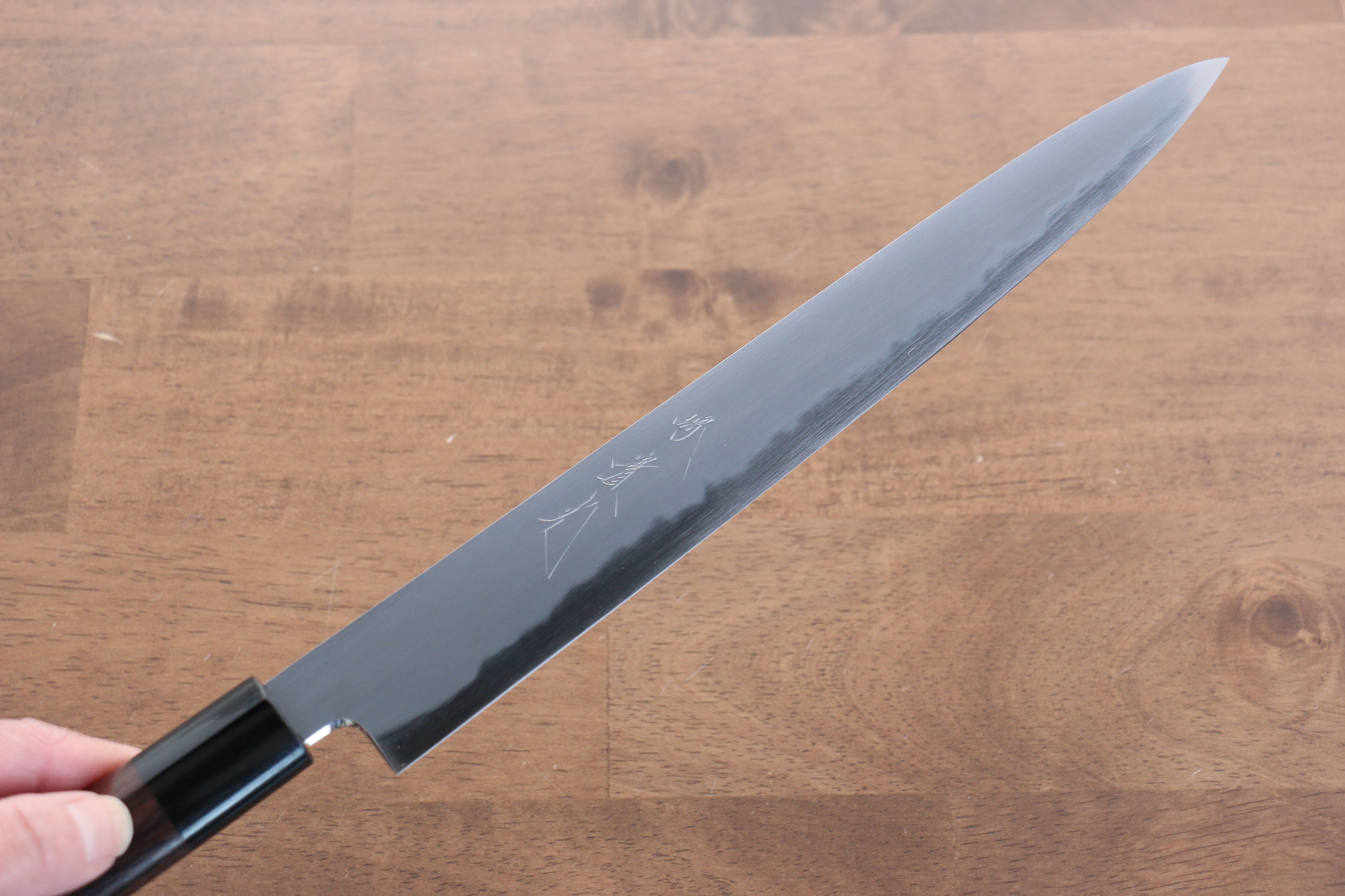 Jikko White Steel No.2 Sujihiki  240mm Shitan Handle - Japanny - Best Japanese Knife