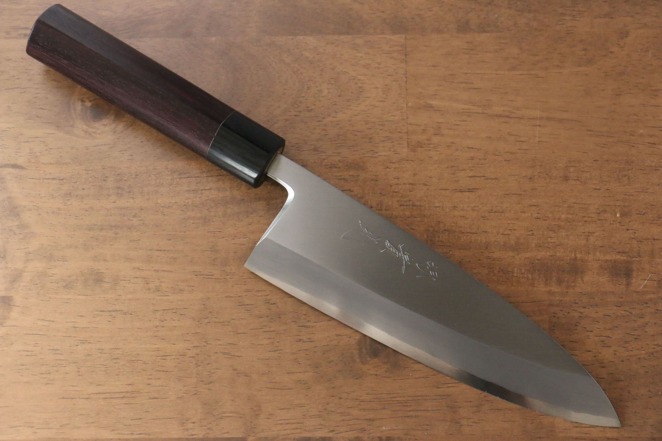 Jikko Silver Steel No.3 Deba  180mm Shitan Handle - Japanny - Best Japanese Knife