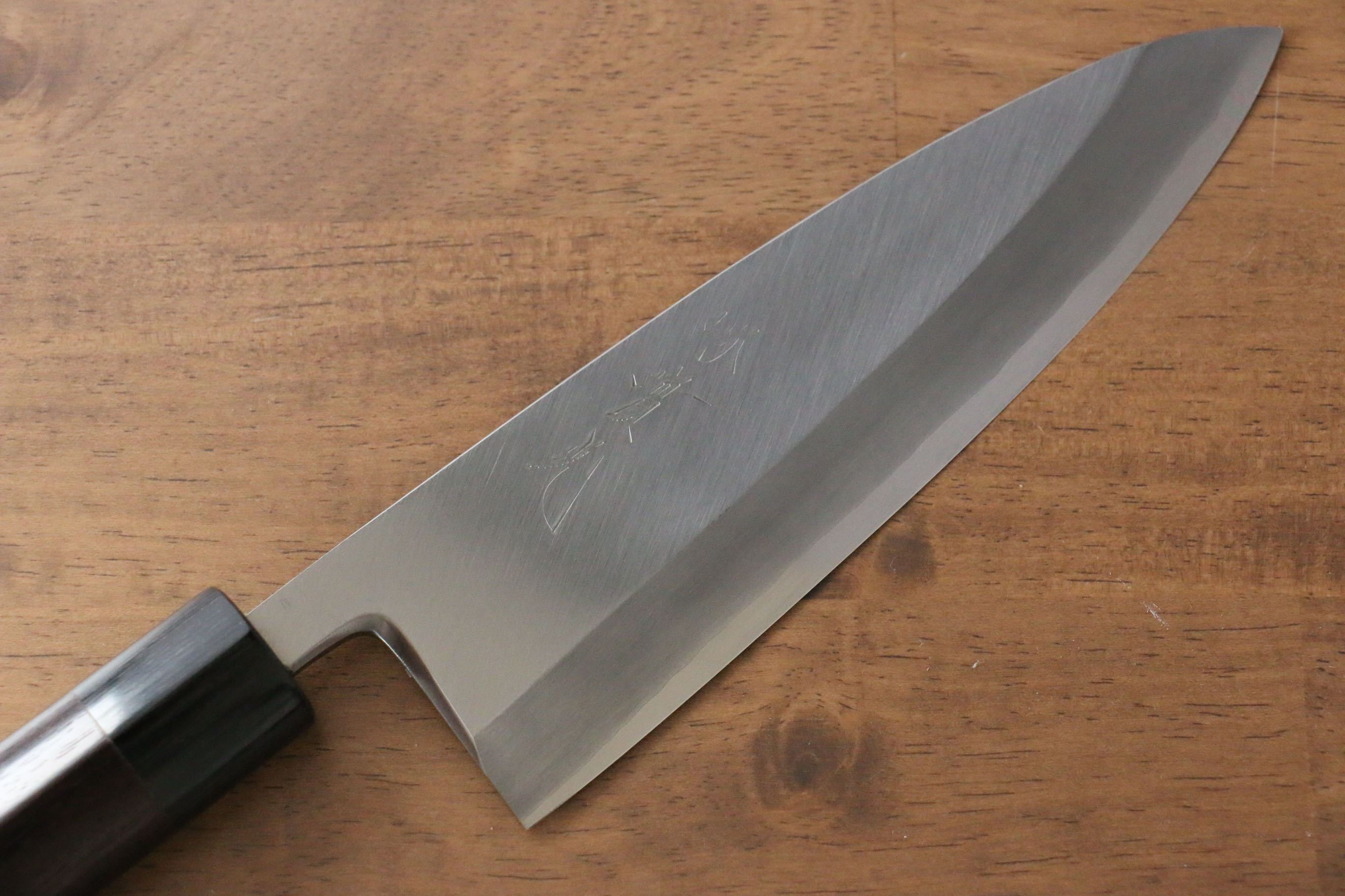 Jikko Silver Steel No.3 Deba  180mm Shitan Handle - Japanny - Best Japanese Knife