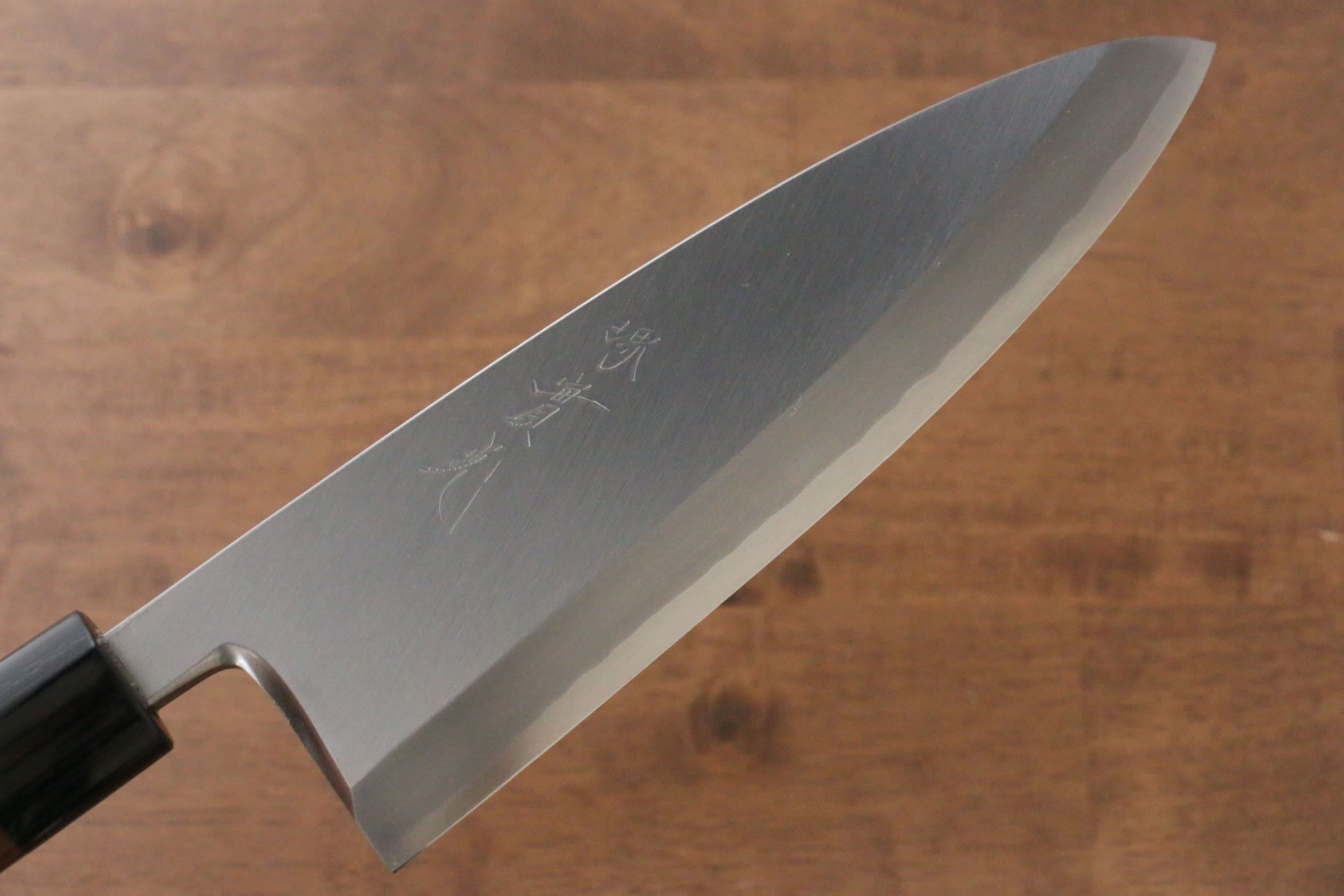 Jikko Silver Steel No.3 Deba  195mm Shitan Handle - Japanny - Best Japanese Knife