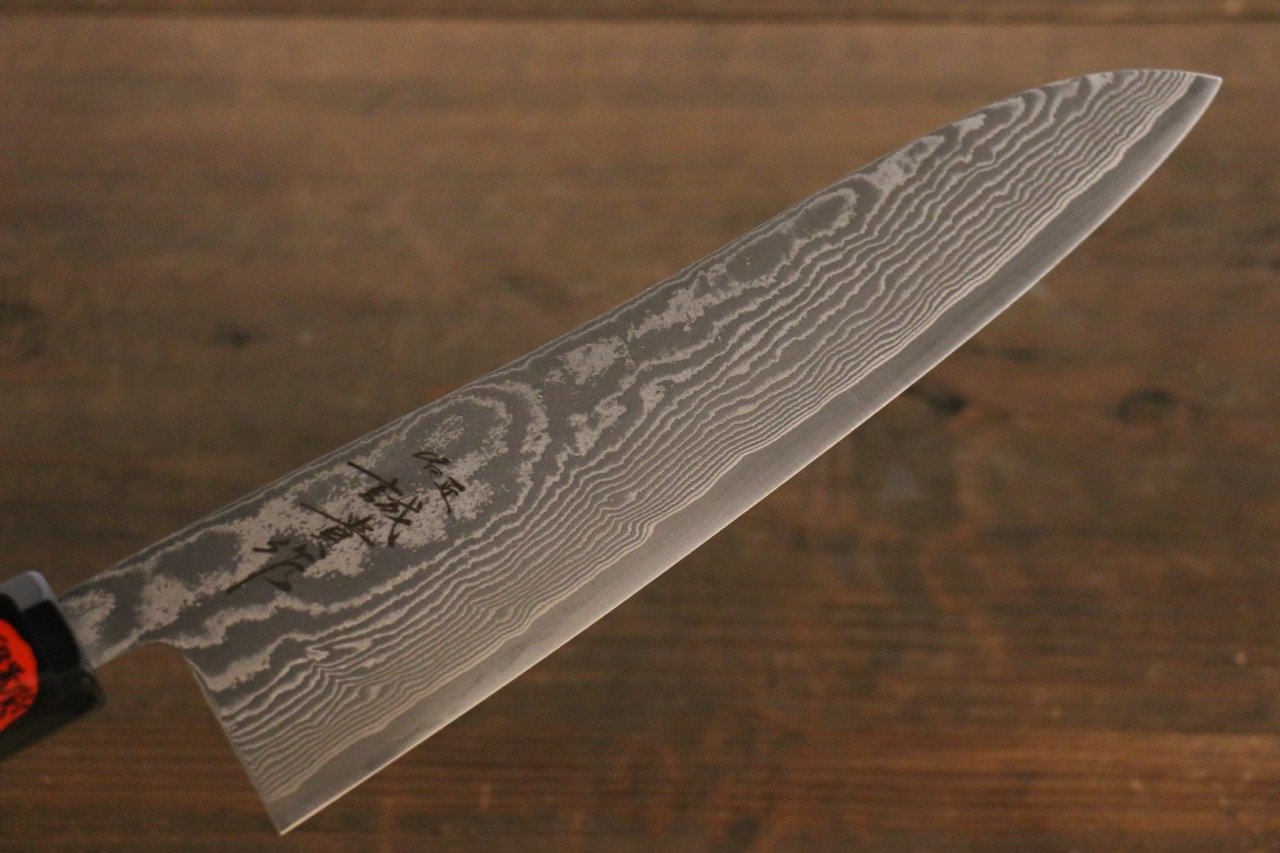 Shigeki Tanaka SG2 Damascus Gyuto 210mm Ebony Wood Handle - Japanny - Best Japanese Knife