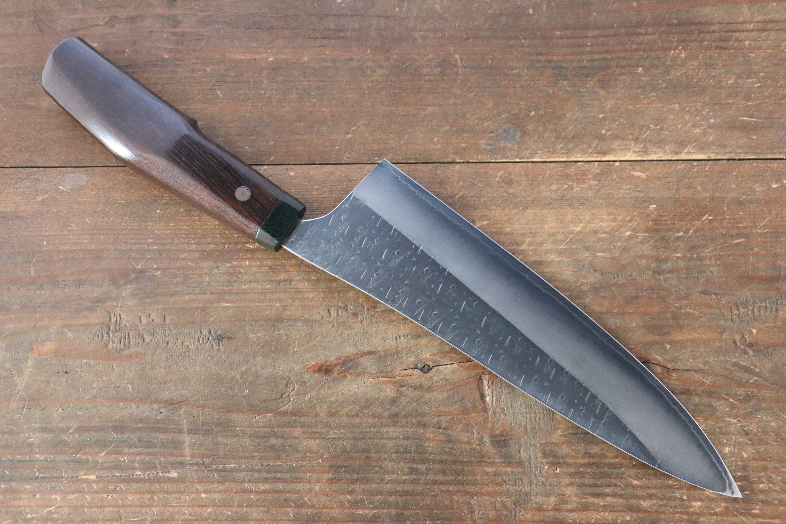 Shungo Ogata SG2 Hammered Gyuto 225mm Wenge Handle - Japanny - Best Japanese Knife