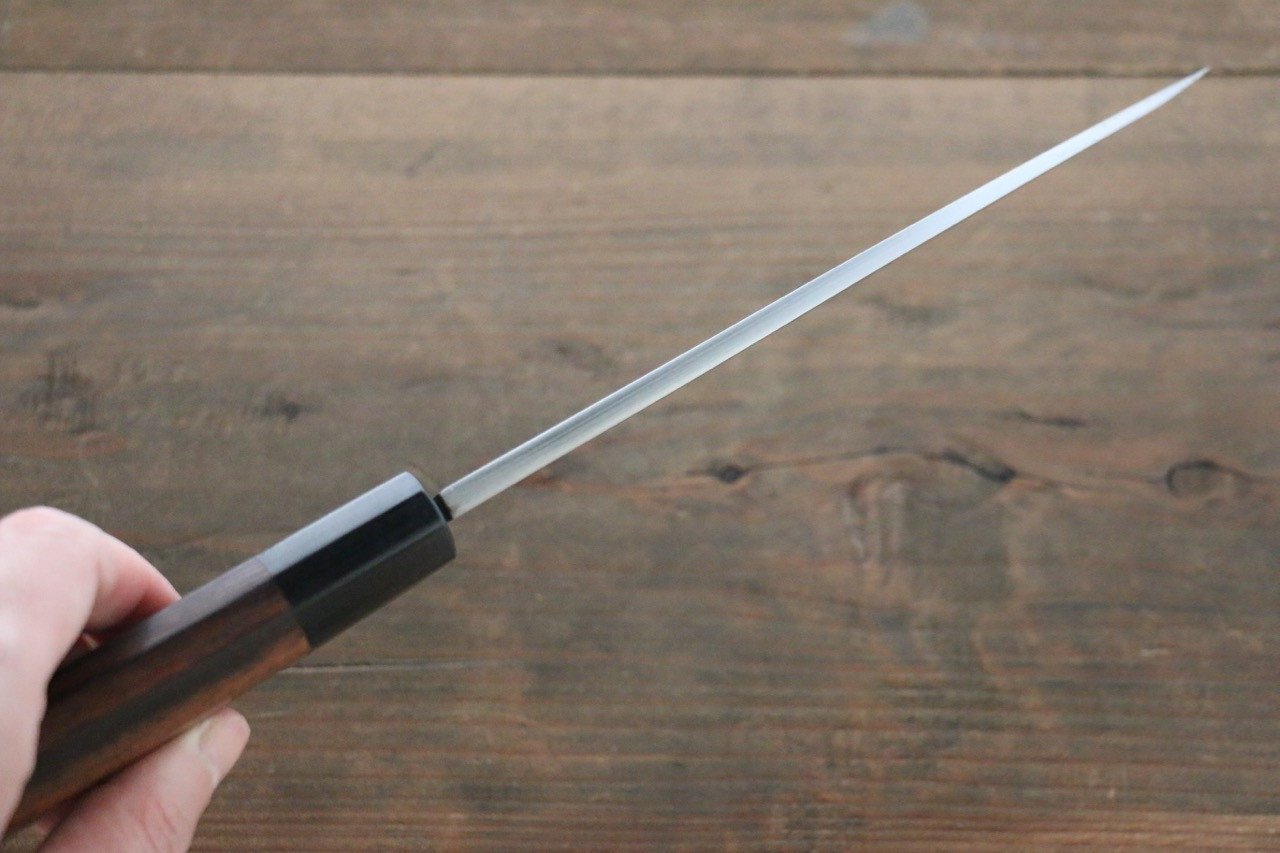 Hideo Kitaoka Blue Steel No.2 Damascus Funayuki 170mm Shitan Handle - Japanny - Best Japanese Knife