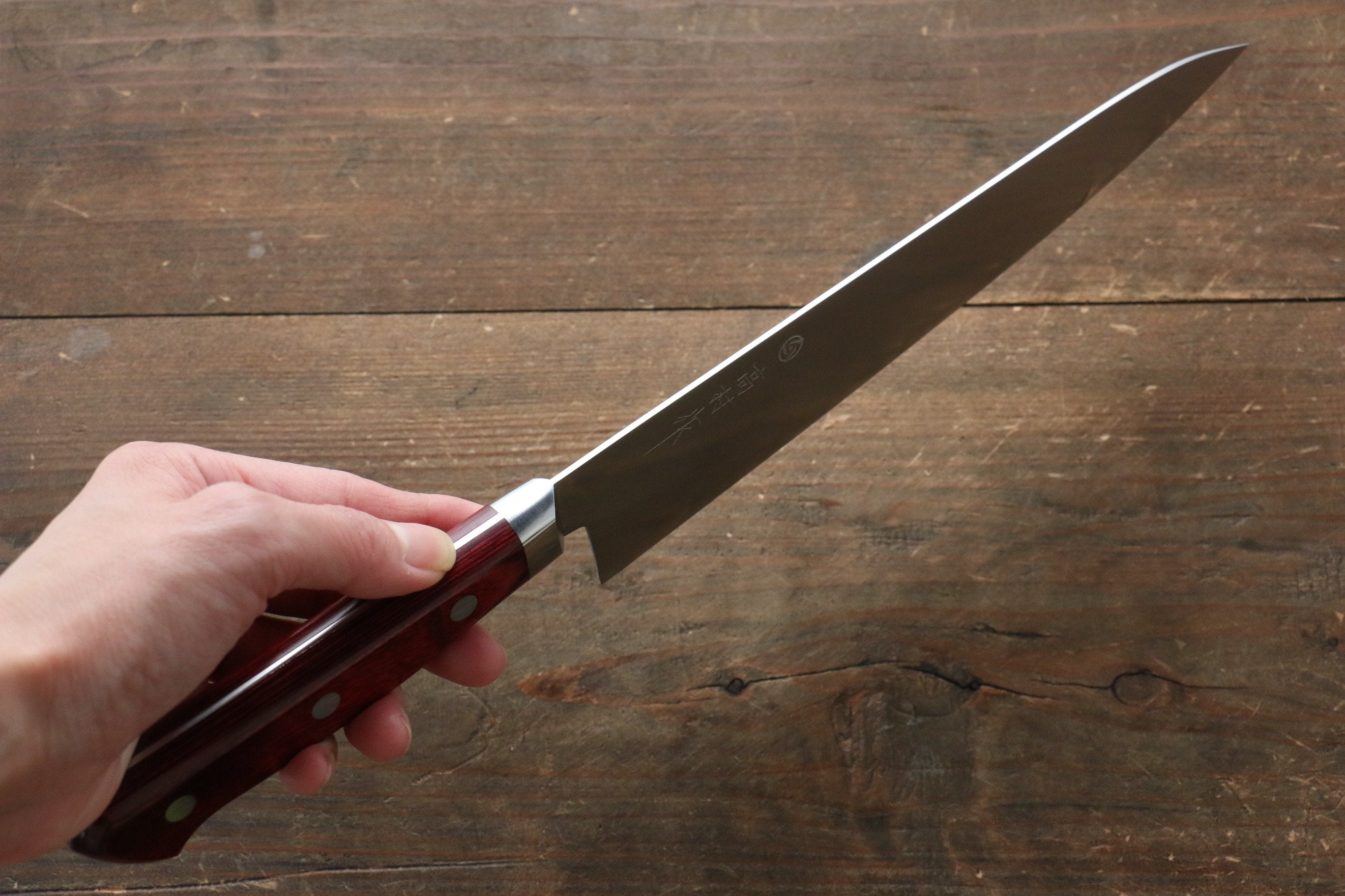 Takamura Knives SG2 Gyuto 210mm with Red Pakka wood Handle - Japanny - Best Japanese Knife