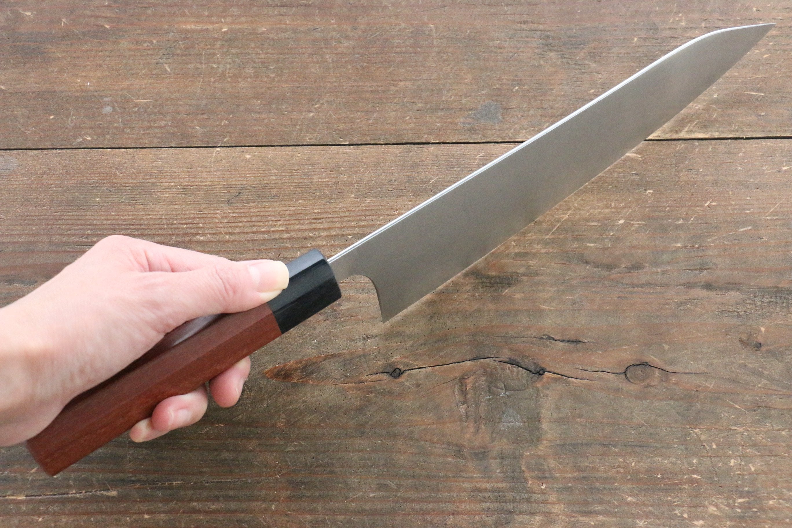 Shibata Takayuki Koutetsu Blue Super Gyuto  210mm Jarrah Handle - Japanny - Best Japanese Knife