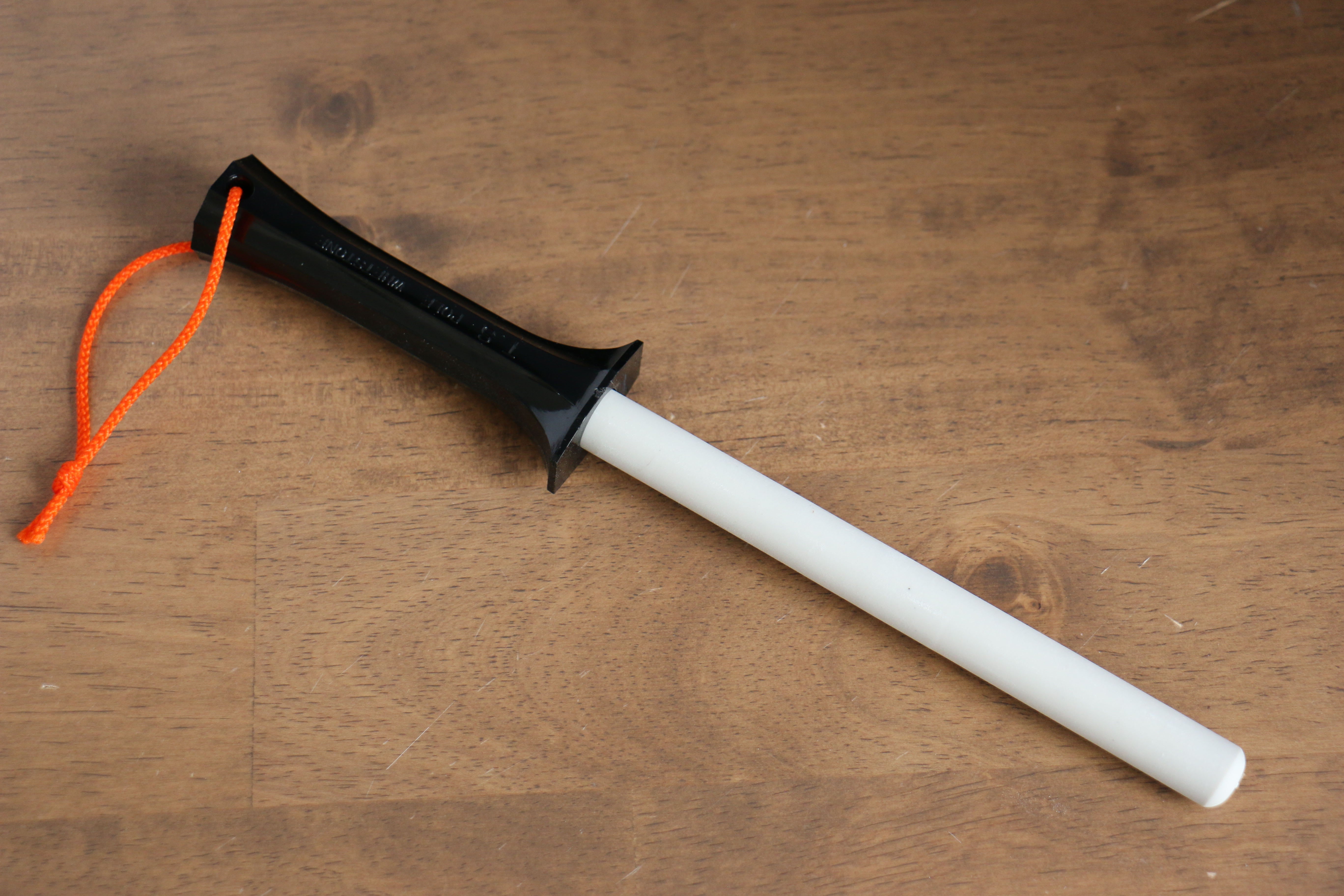 Fine ceramic Sharpening Rod  Black Plastic Handle - Japanny - Best Japanese Knife