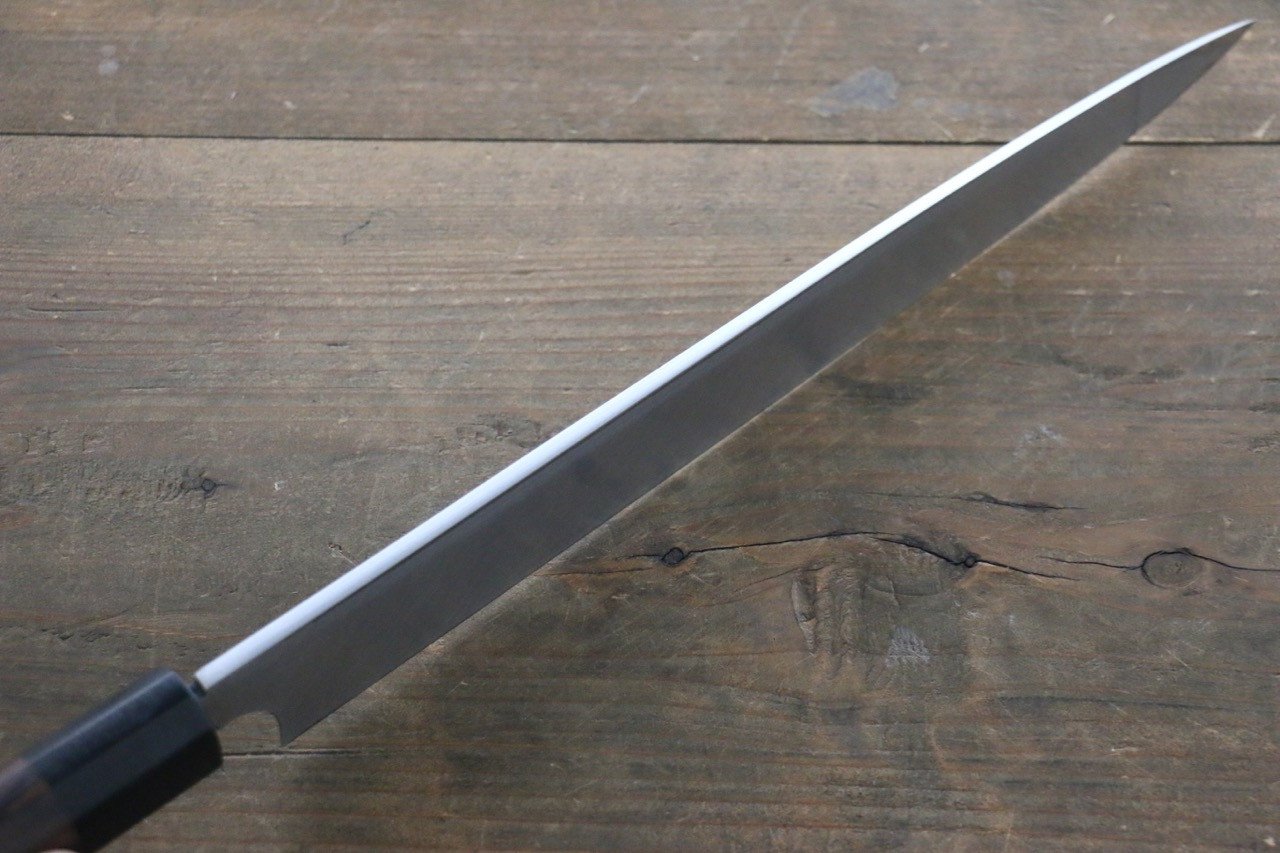 [Left Handed] Hideo Kitaoka White Steel No.2 Damascus Yanagiba Japanese Chef Knife 270mm - Japanny - Best Japanese Knife