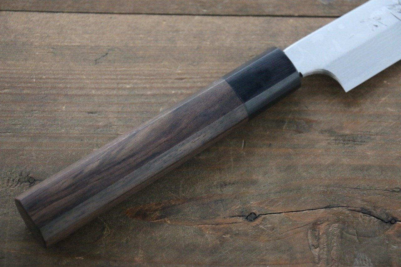 Hideo Kitaoka White Steel No.2 Damascus Yanagiba 240mm Shitan Handle - Japanny - Best Japanese Knife