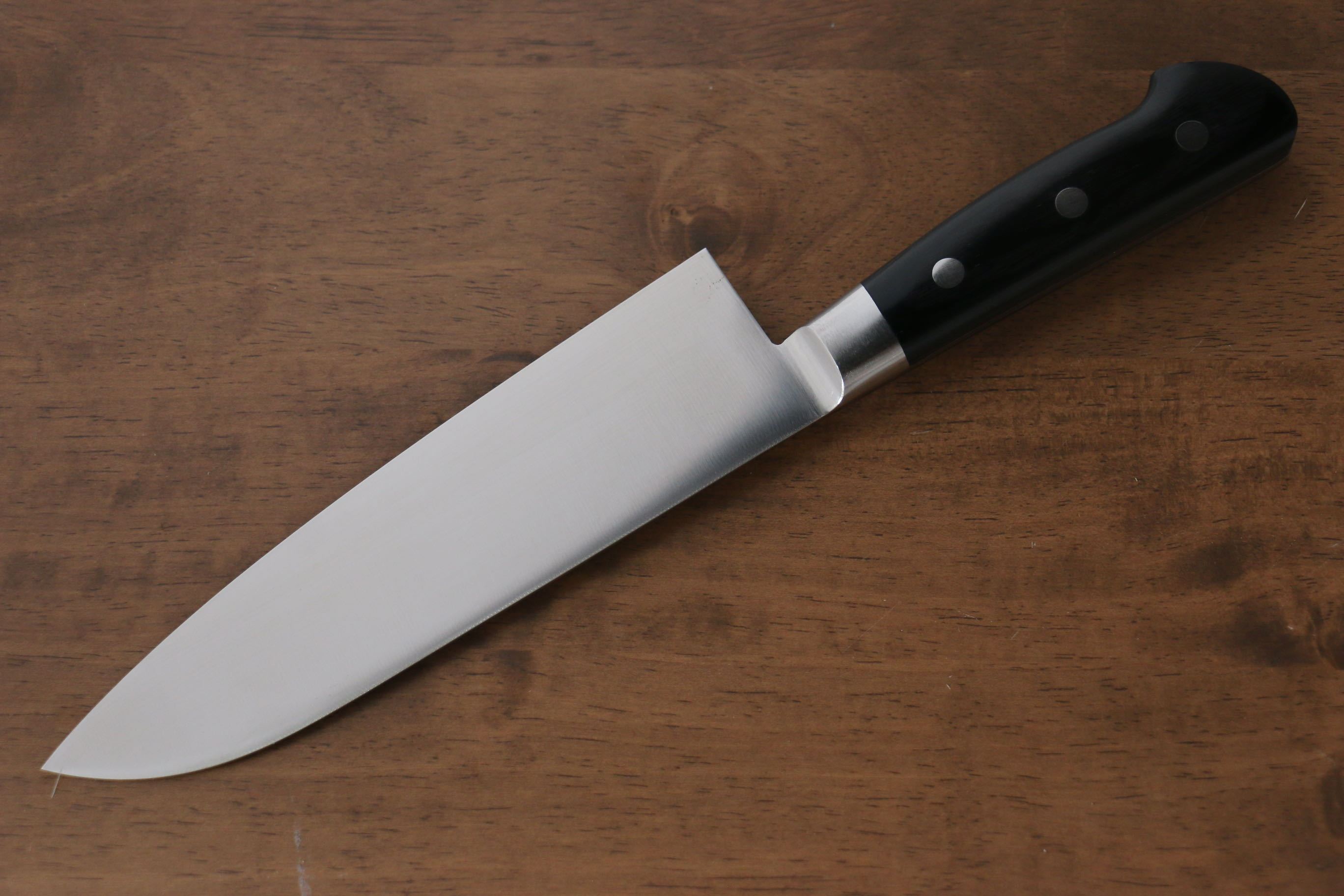 Iseya Molybdenum Santoku 180mm Black Pakka wood Handle - Japanny - Best Japanese Knife