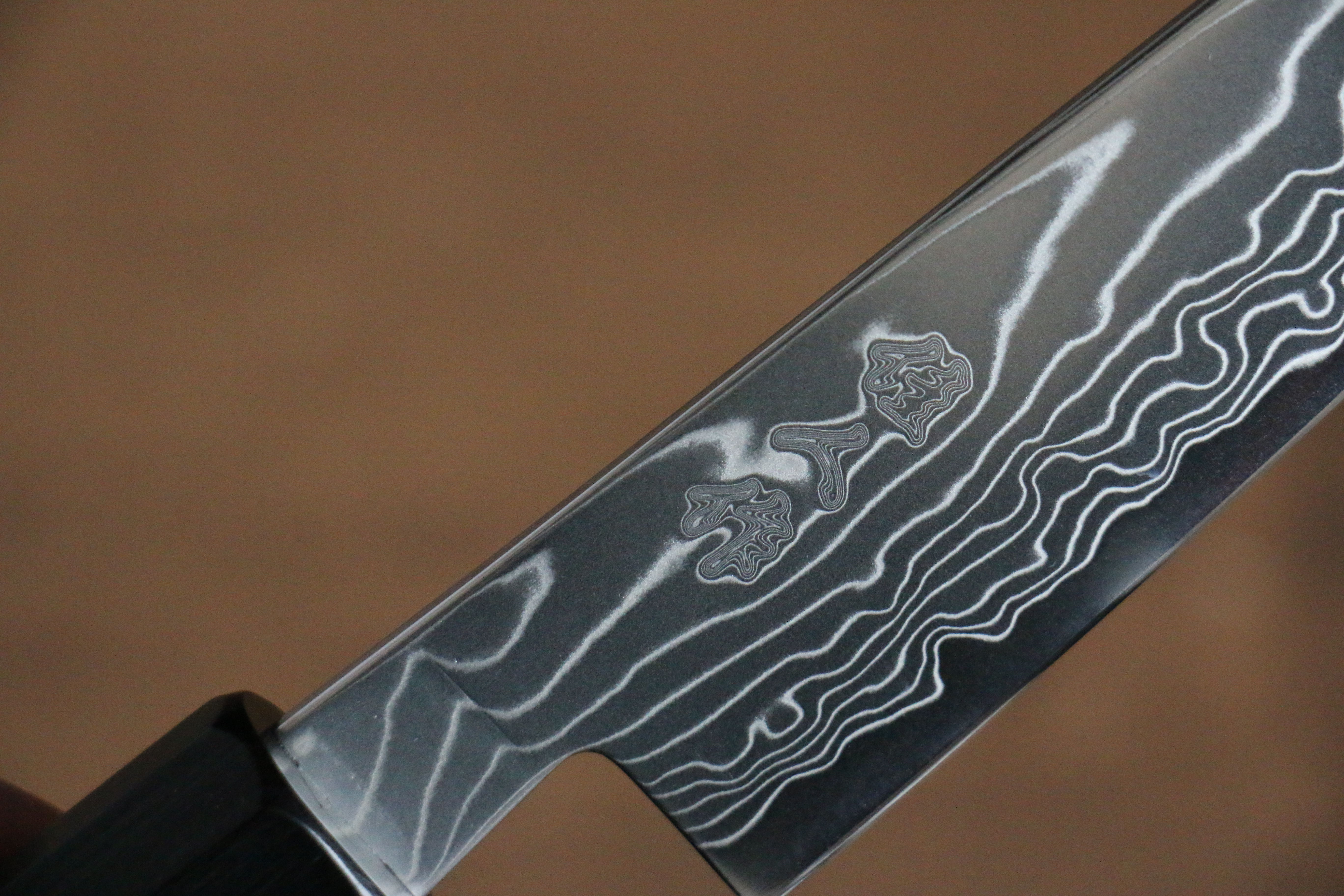 Kajin Cobalt Special Steel Damascus Petty-Utility 135mm Gray Pakka wood Handle - Japanny - Best Japanese Knife