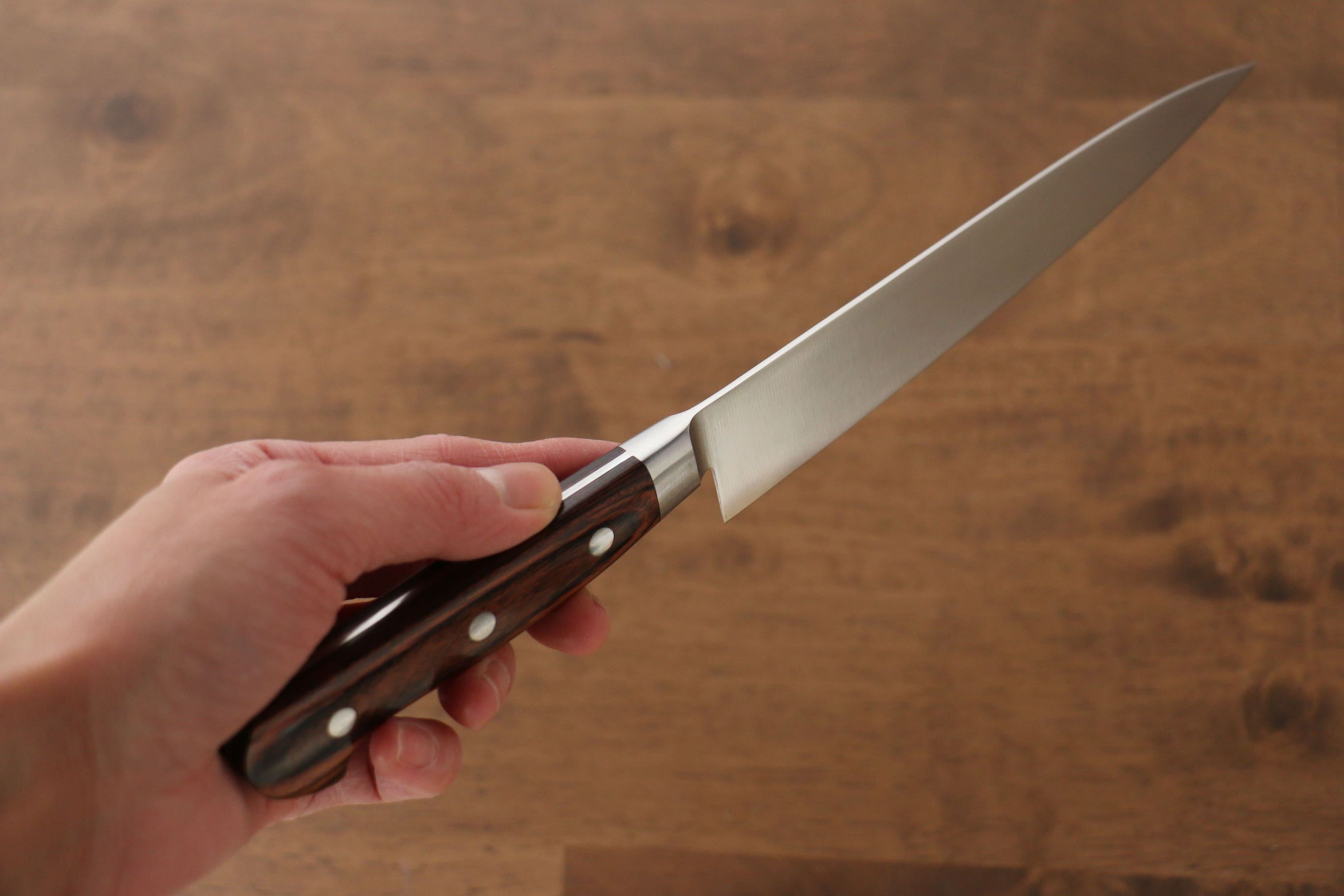 Iseya Molybdenum Petty-Utility 150mm Mahogany Pakka wood Handle - Japanny - Best Japanese Knife