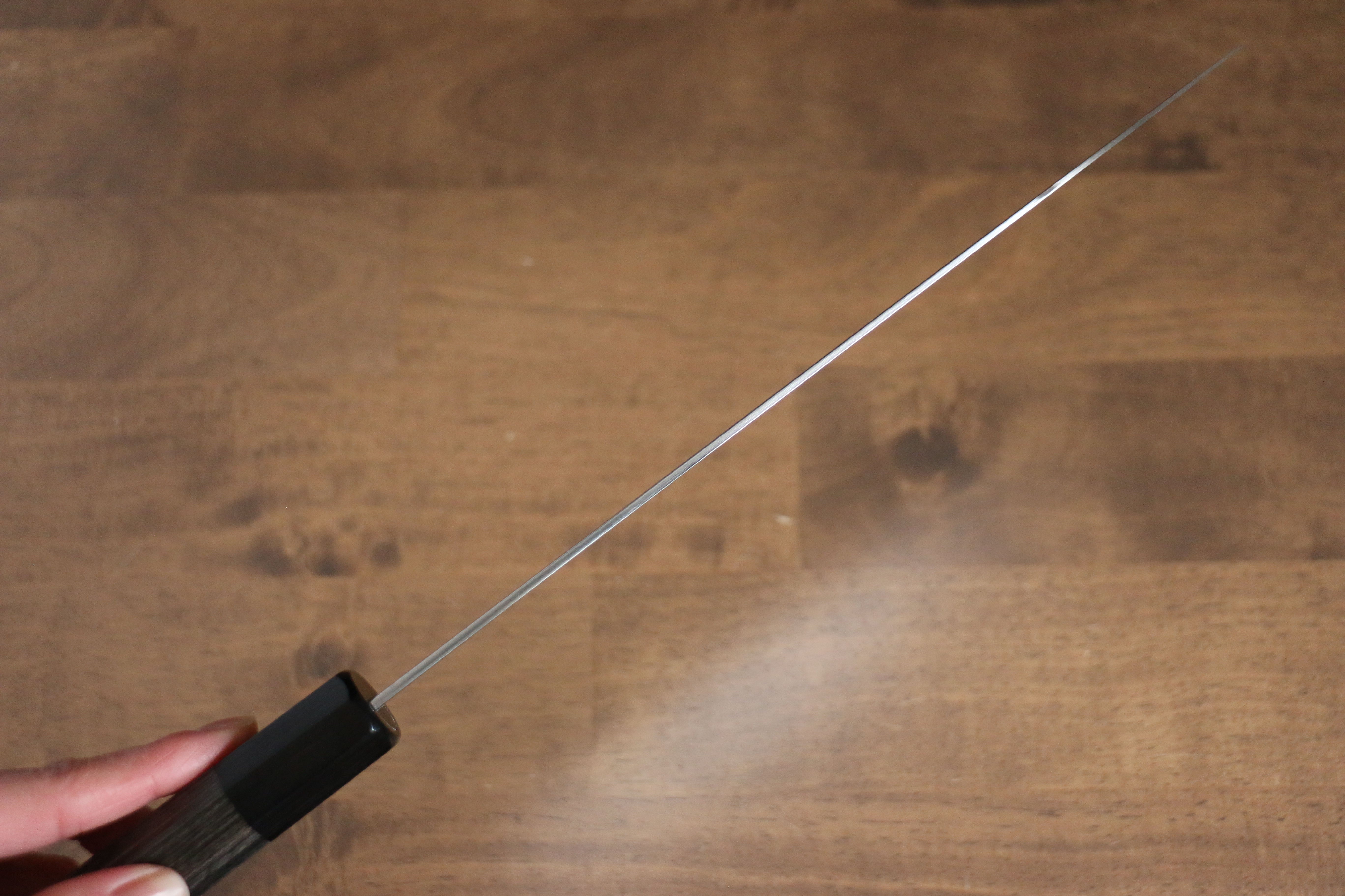 Kajin Cobalt Special Steel Damascus Gyuto 240mm Gray Pakka wood Handle - Japanny - Best Japanese Knife