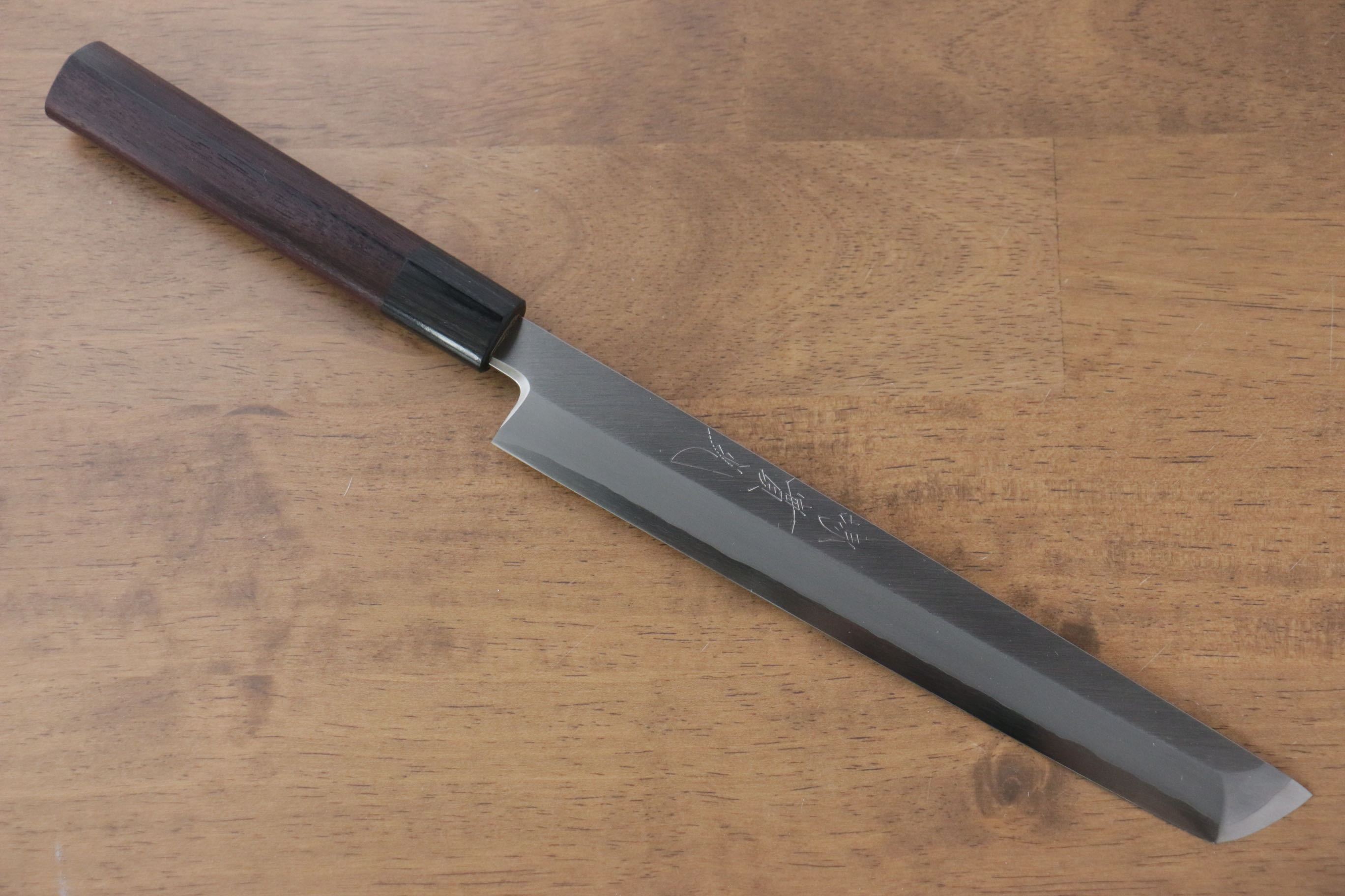 Jikko Silver Steel No.3 Sakimaru Yanagiba  210mm Shitan Handle - Japanny - Best Japanese Knife