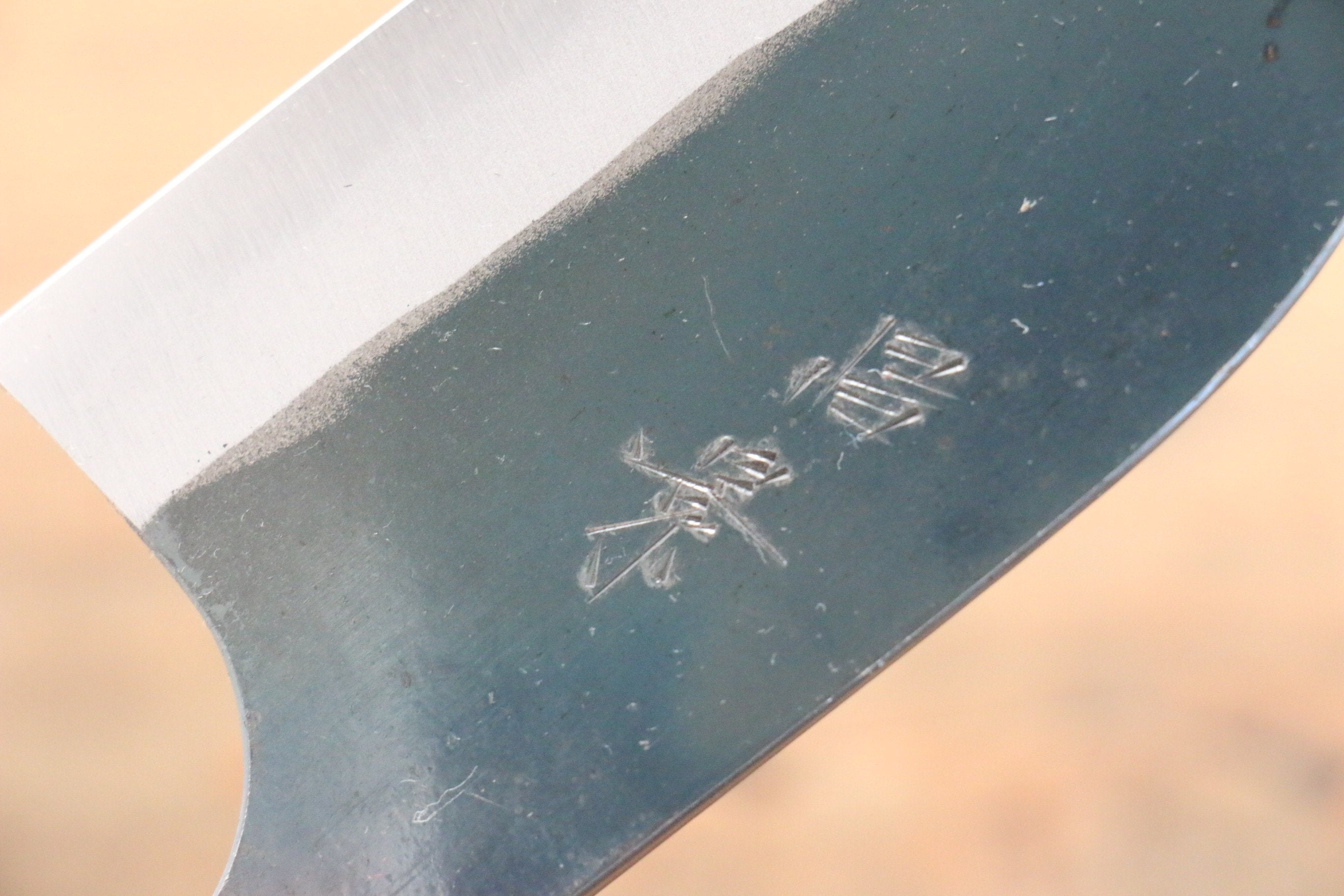 Masakage Masakage Mizu Blue Steel No.2 Black Finished Kamagata 115mm with American Cherry Handle - Japanny - Best Japanese Knife
