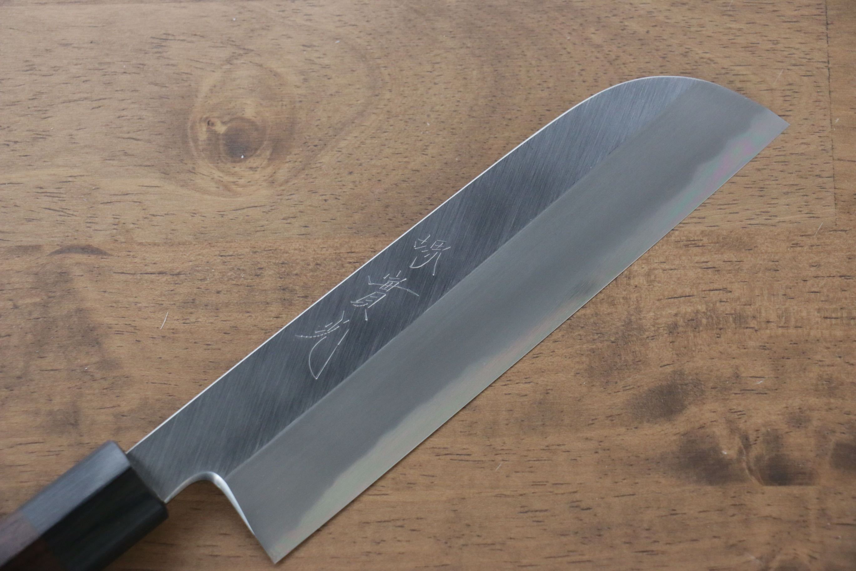 Jikko White Steel No.2 Kamagata Usuba  180mm Shitan Handle - Japanny - Best Japanese Knife
