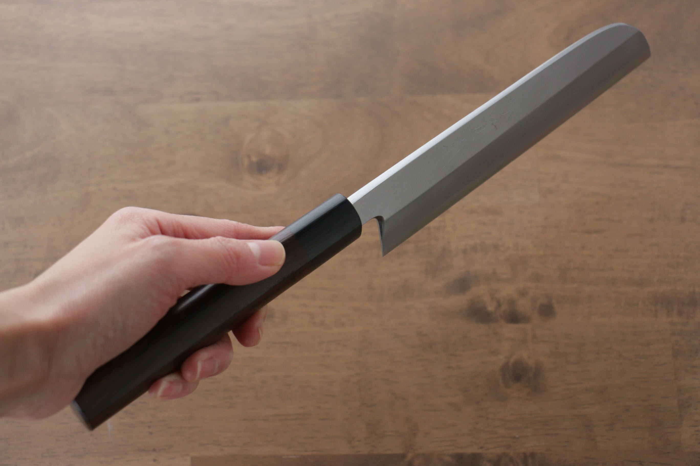 Jikko White Steel No.2 Kamagata Usuba  180mm Shitan Handle - Japanny - Best Japanese Knife