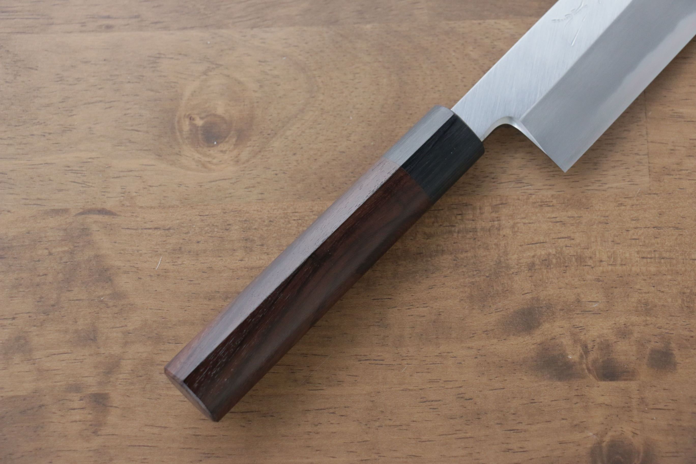 Jikko White Steel No.2 Kamagata Usuba  180mm Shitan Handle - Japanny - Best Japanese Knife