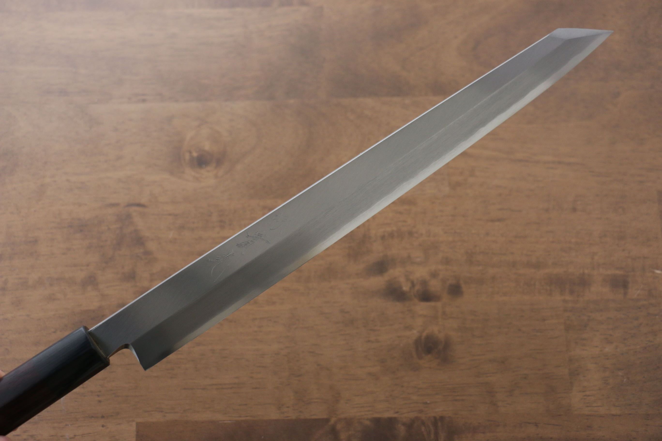 Jikko Silver Steel No.3 Kiritsuke Yanagiba  300mm Shitan Handle - Japanny - Best Japanese Knife