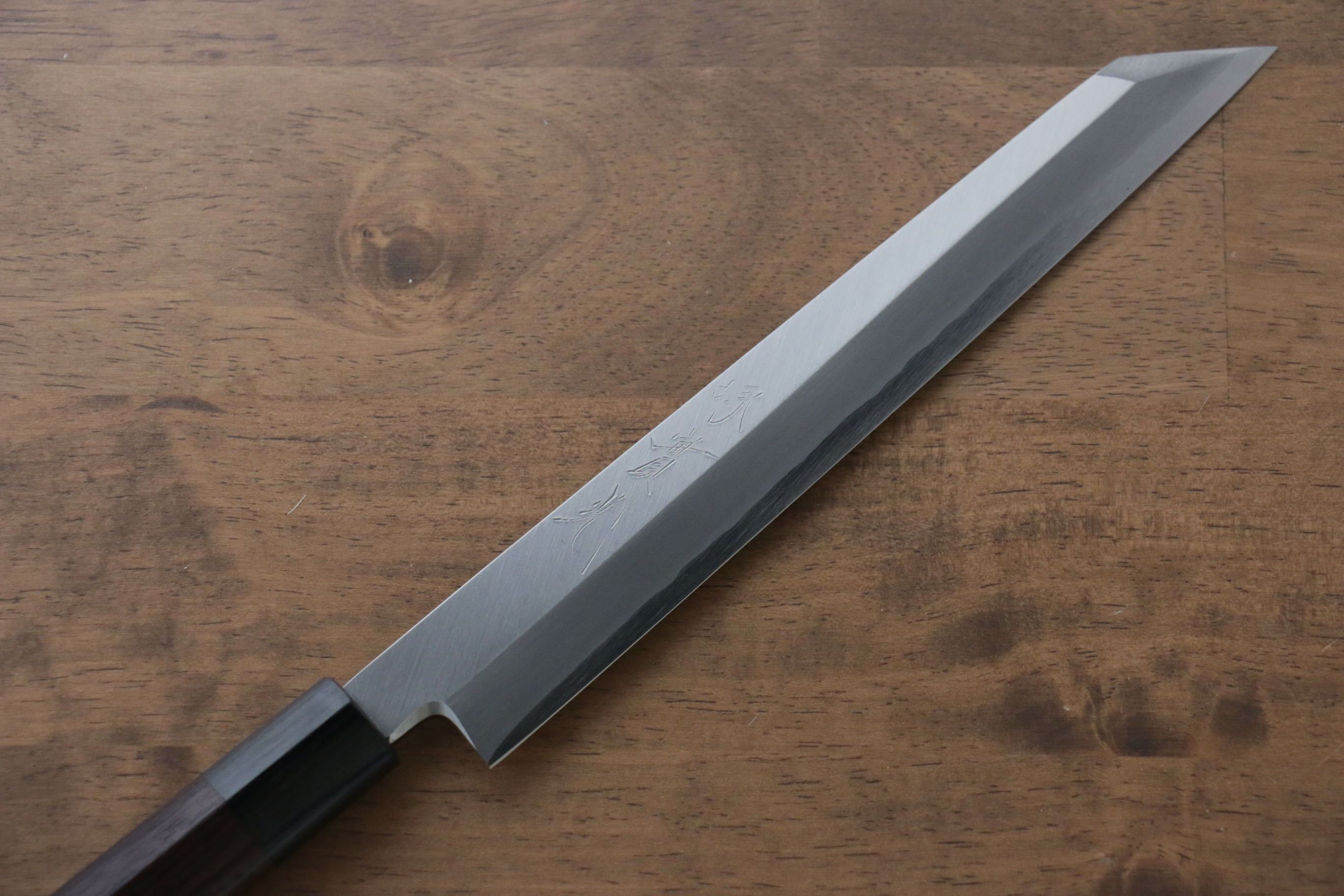 Jikko Silver Steel No.3 Kiritsuke Yanagiba  210mm Shitan Handle - Japanny - Best Japanese Knife