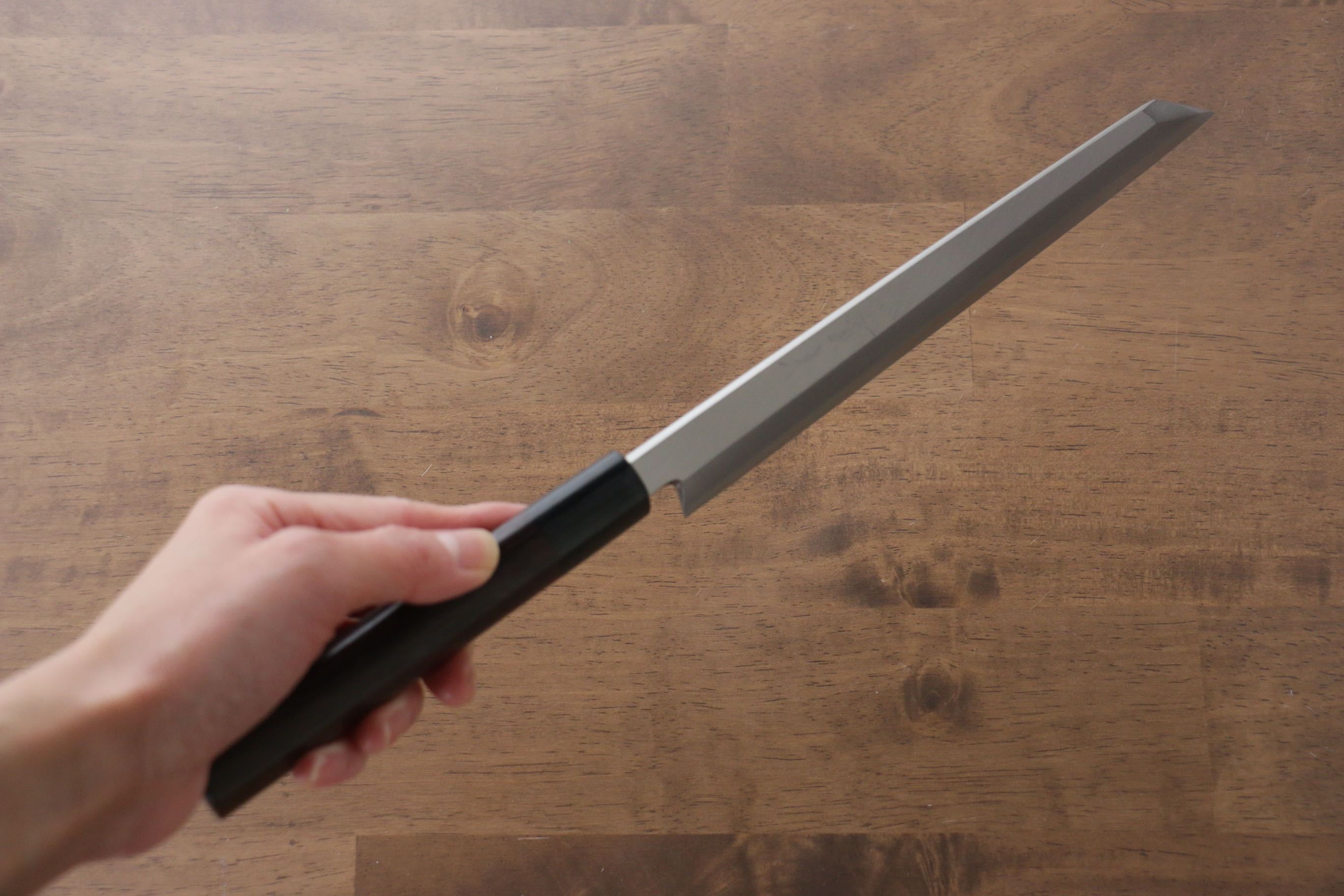 Jikko Silver Steel No.3 Kiritsuke Yanagiba  210mm Shitan Handle - Japanny - Best Japanese Knife