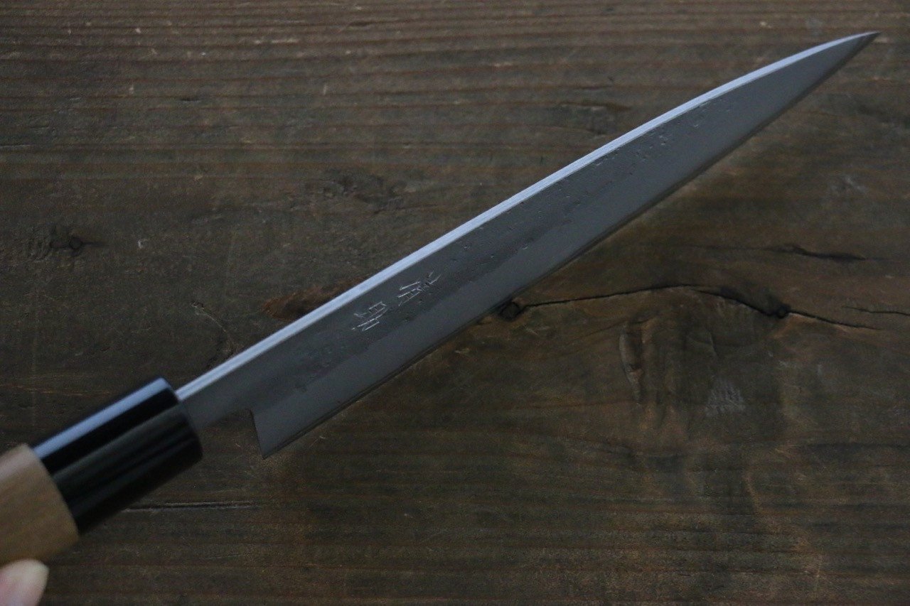 Seisuke Blue Steel No.2 Nashiji Hiraki 165mm Chestnut Handle - Japanny - Best Japanese Knife